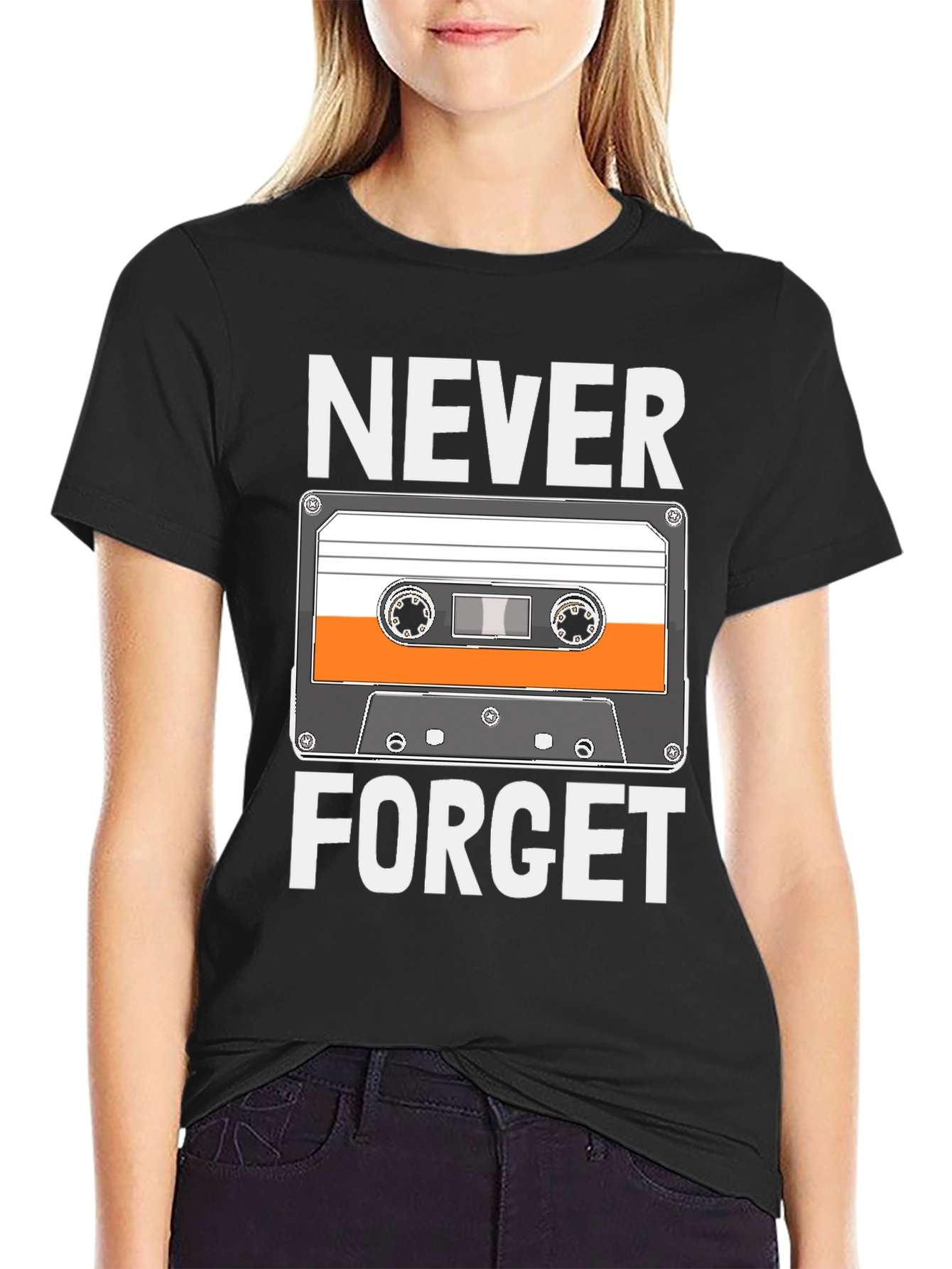 Retro Cassette Tape T-Shirt - Never Forget