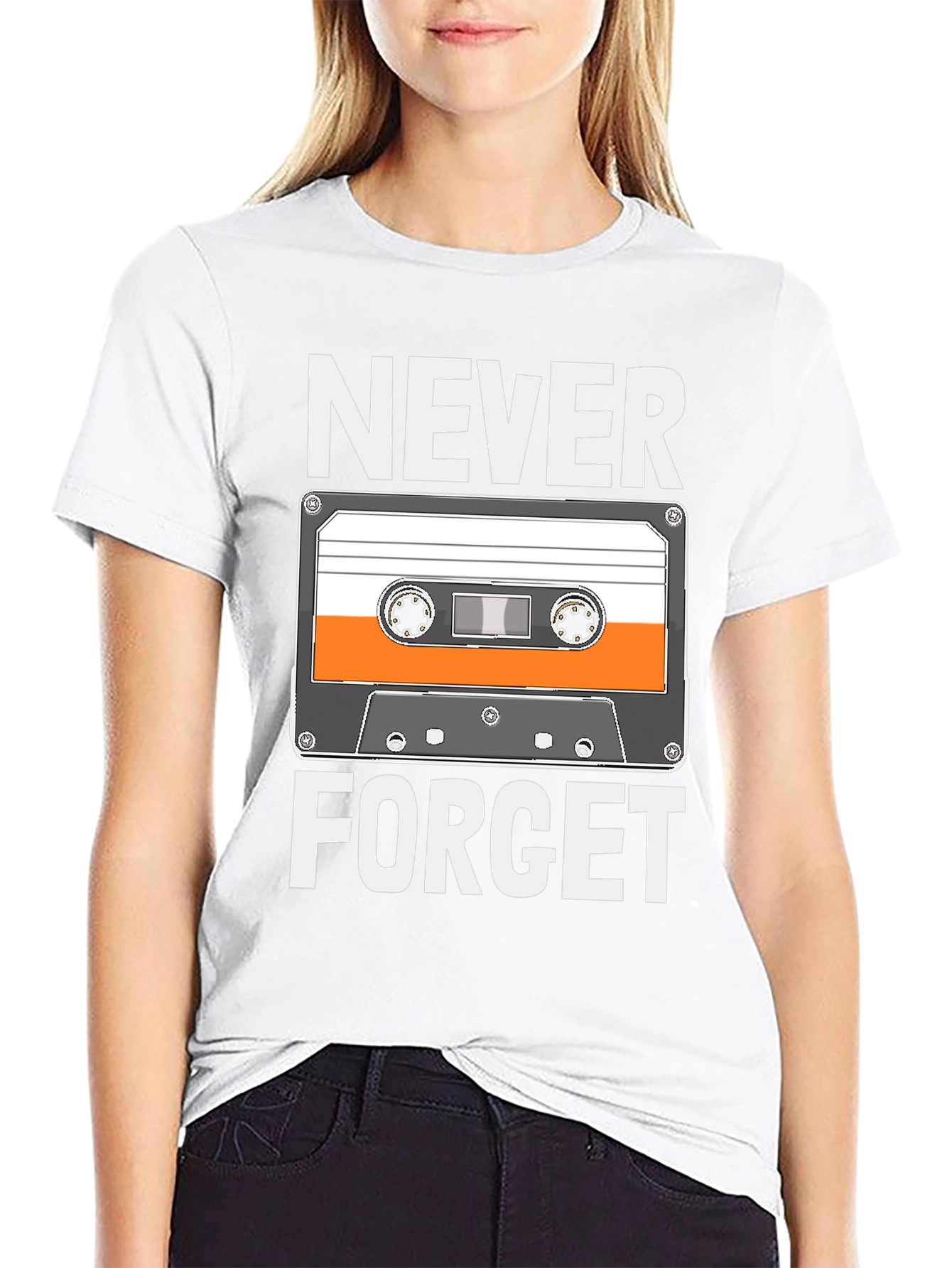 Retro Cassette Tape T-Shirt - Never Forget