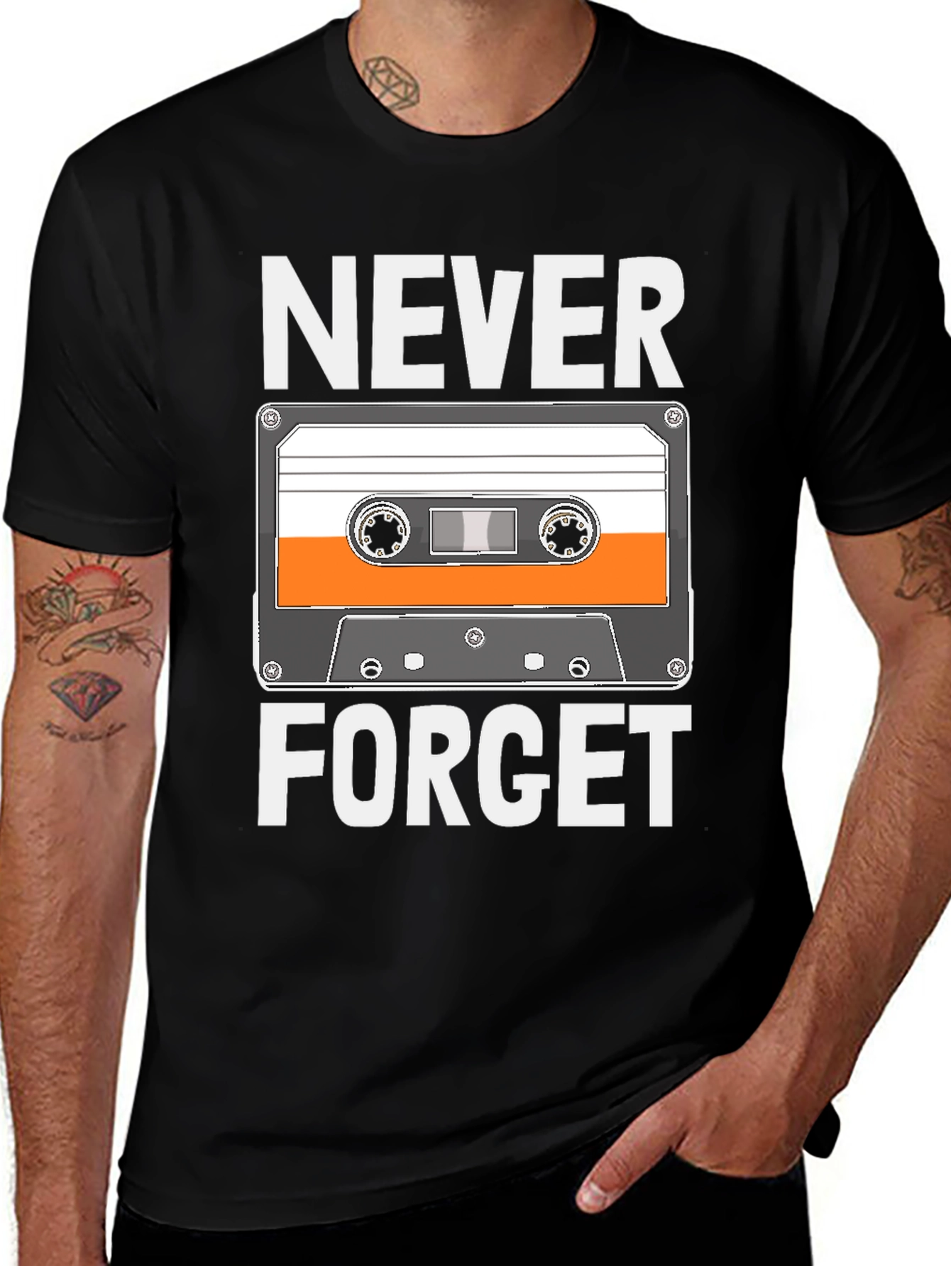 Retro Cassette Tape T-Shirt - Never Forget