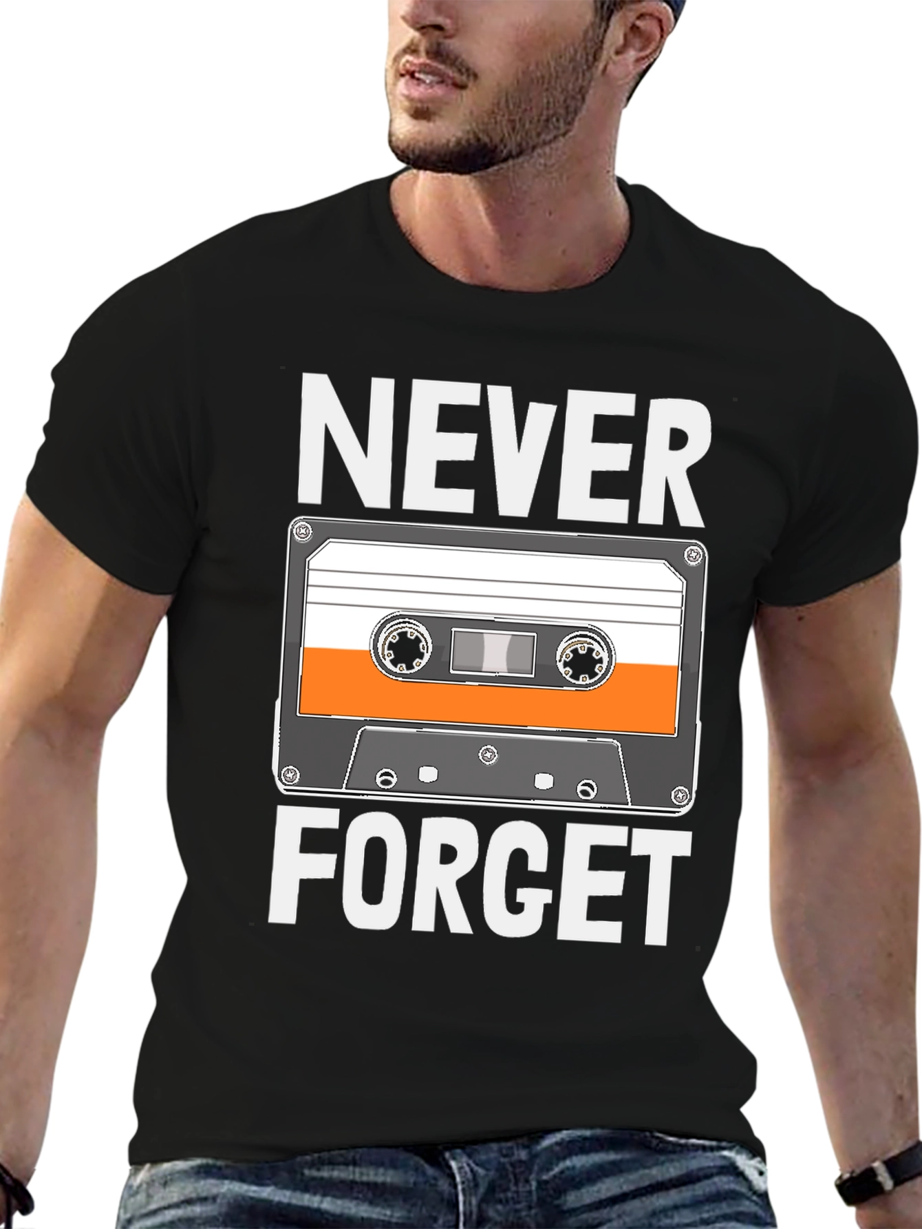 Retro Cassette Tape T-Shirt - Never Forget