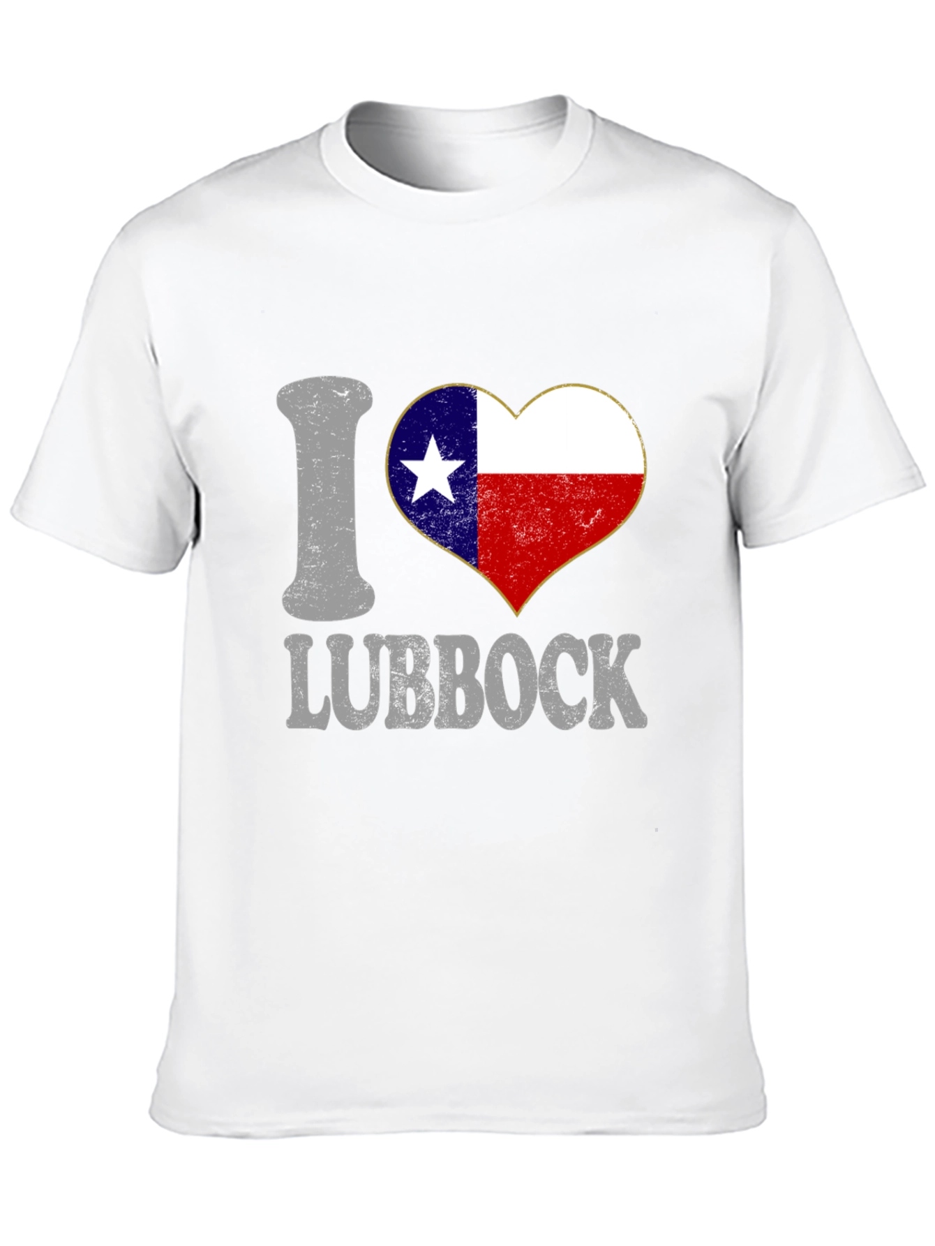 I Heart Lubbock Texas Flag Tee