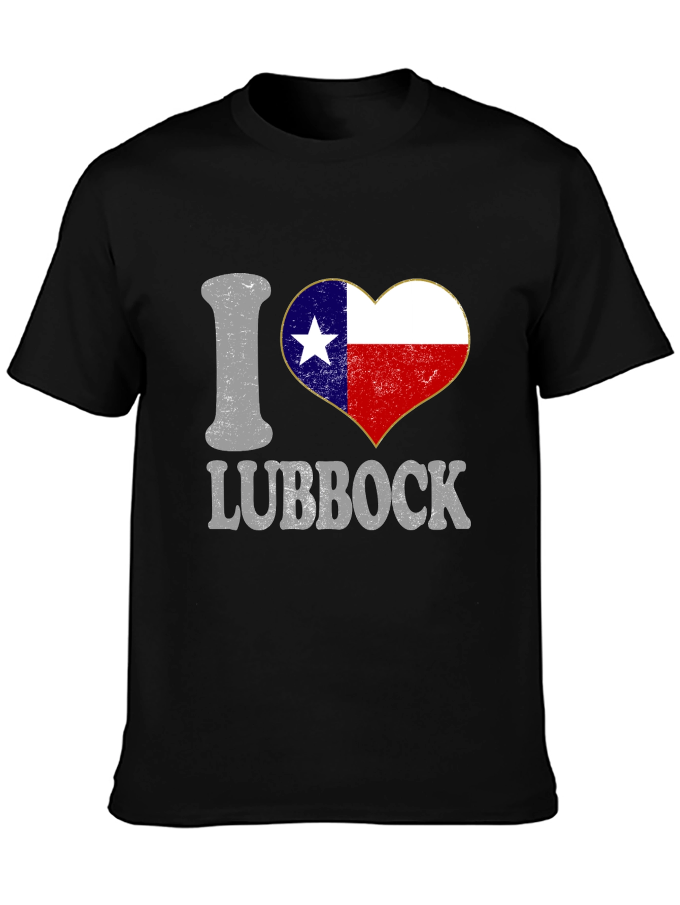 I Heart Lubbock Texas Flag Tee