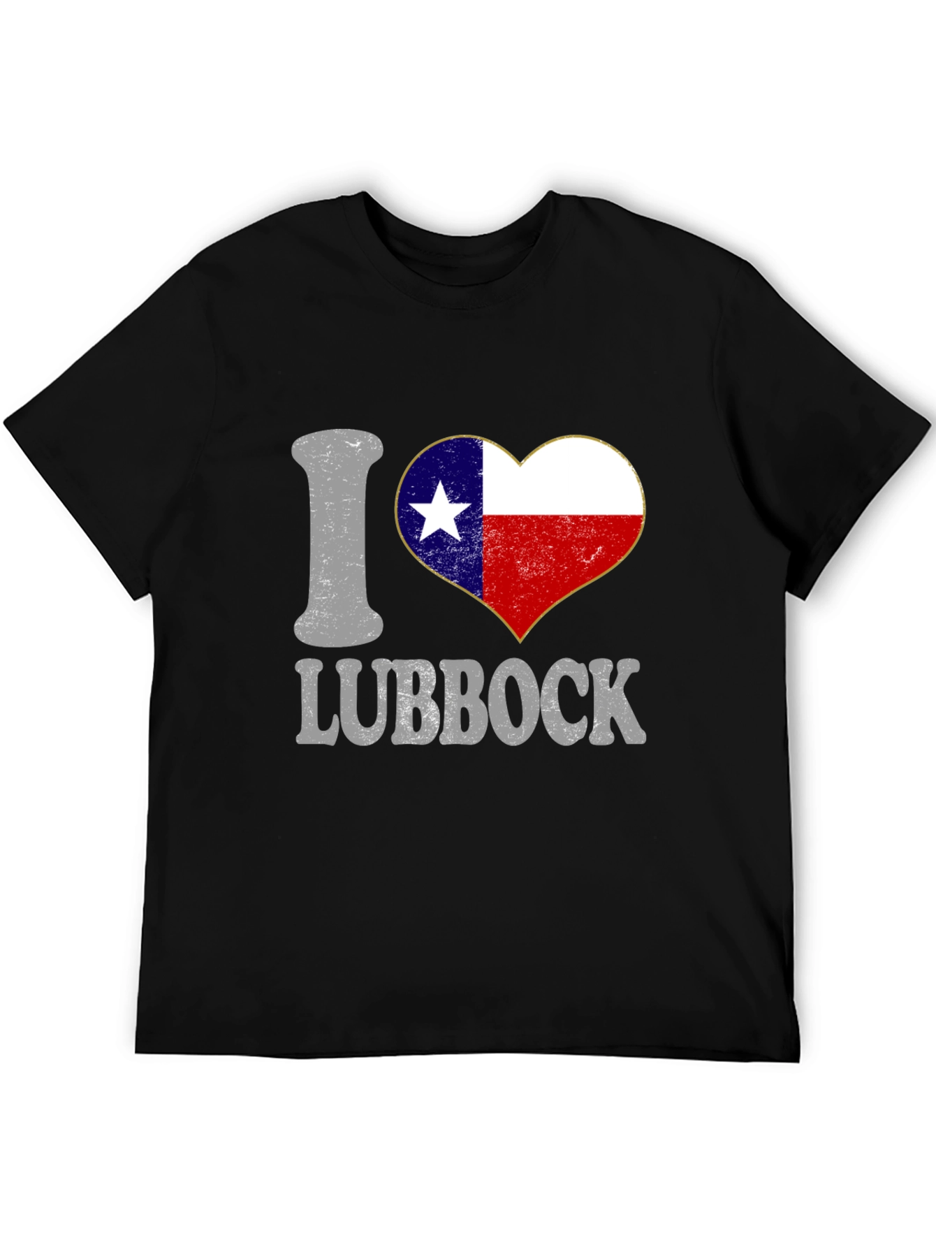 I Heart Lubbock Texas Flag Tee
