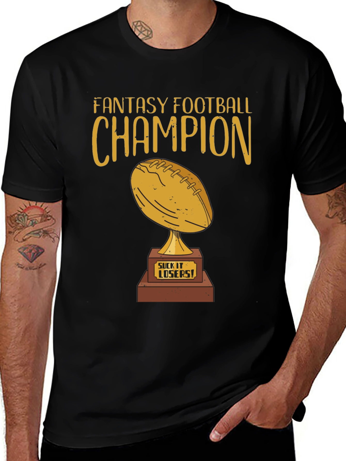 Fantasy Football Champion T-Shirt - Winners Trophy Design