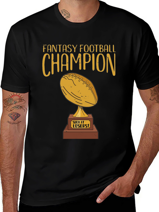 Fantasy Football Champion T-Shirt - Winners Trophy Design