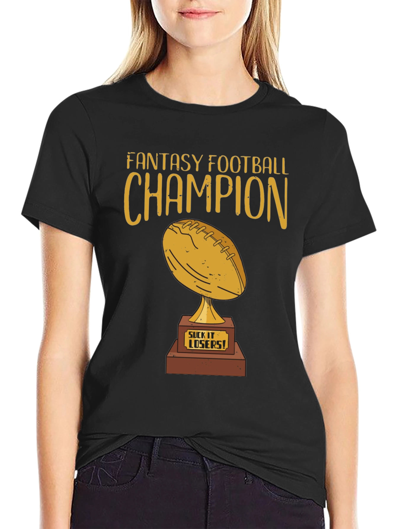 Fantasy Football Champion T-Shirt - Winners Trophy Design