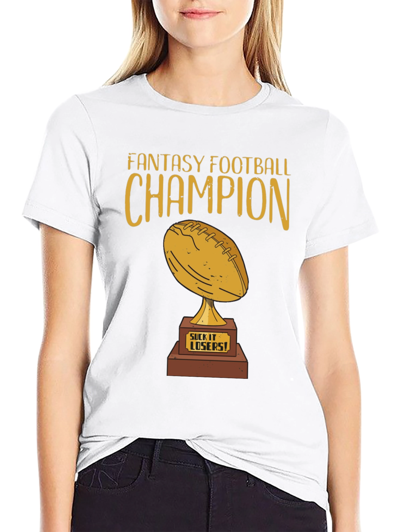 Fantasy Football Champion T-Shirt - Winners Trophy Design