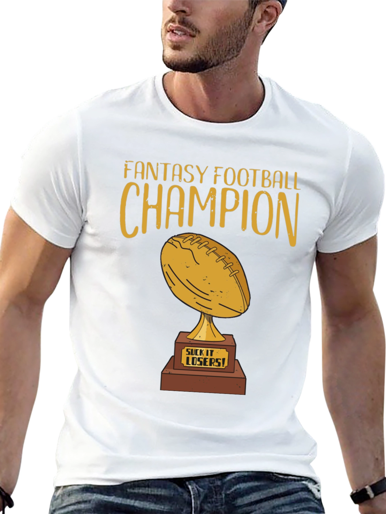 Fantasy Football Champion T-Shirt - Winners Trophy Design