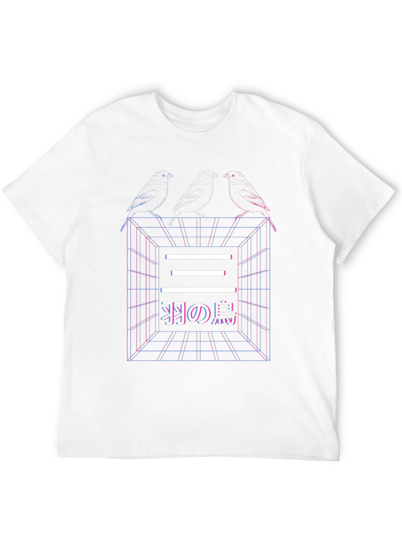 Retro Three Birds Graphic T-Shirt