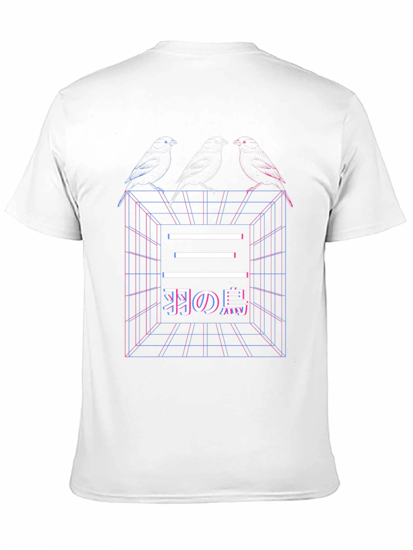 Retro Three Birds Graphic T-Shirt