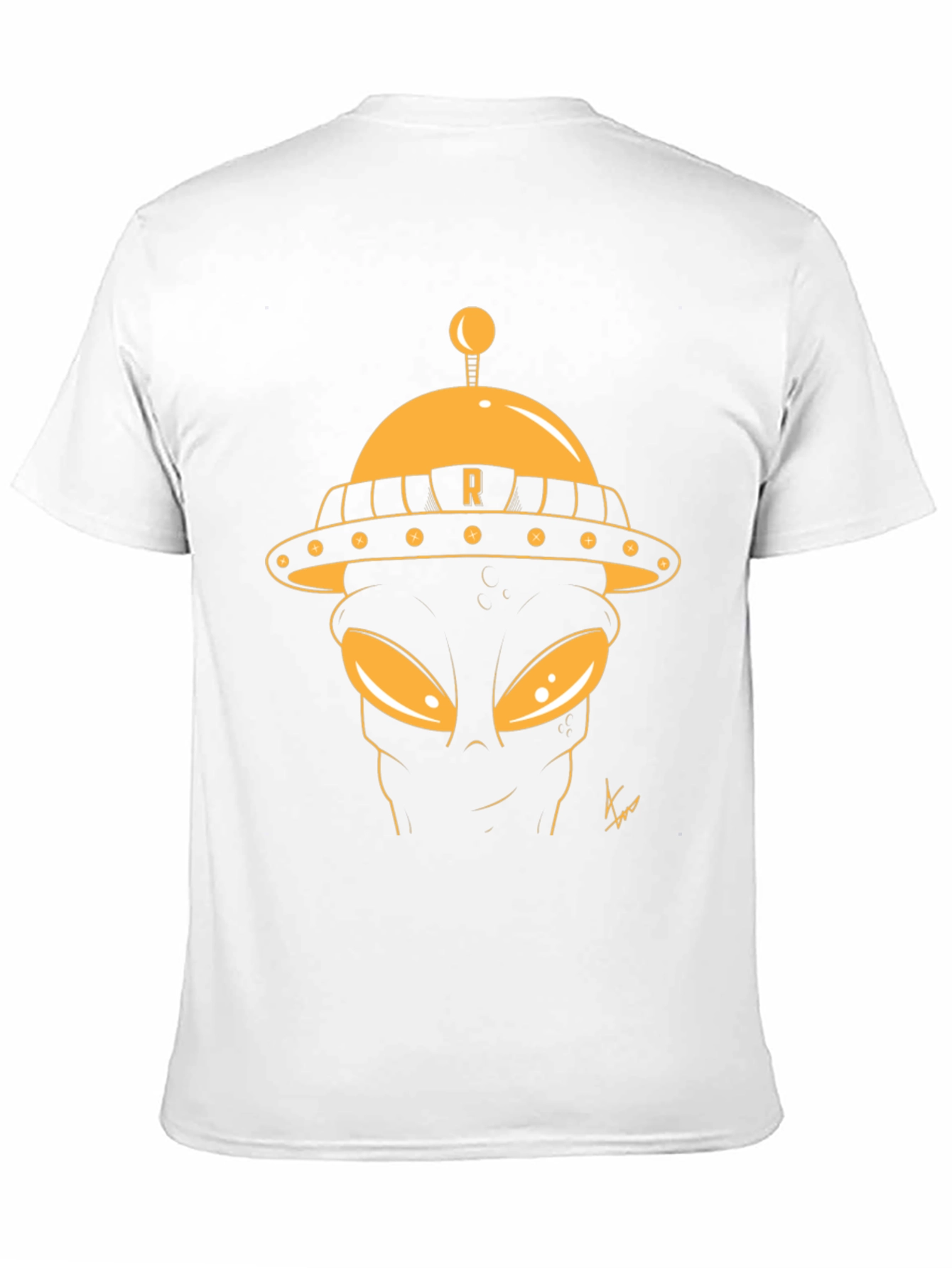Retro Alien Graphic Tee - Black Cotton