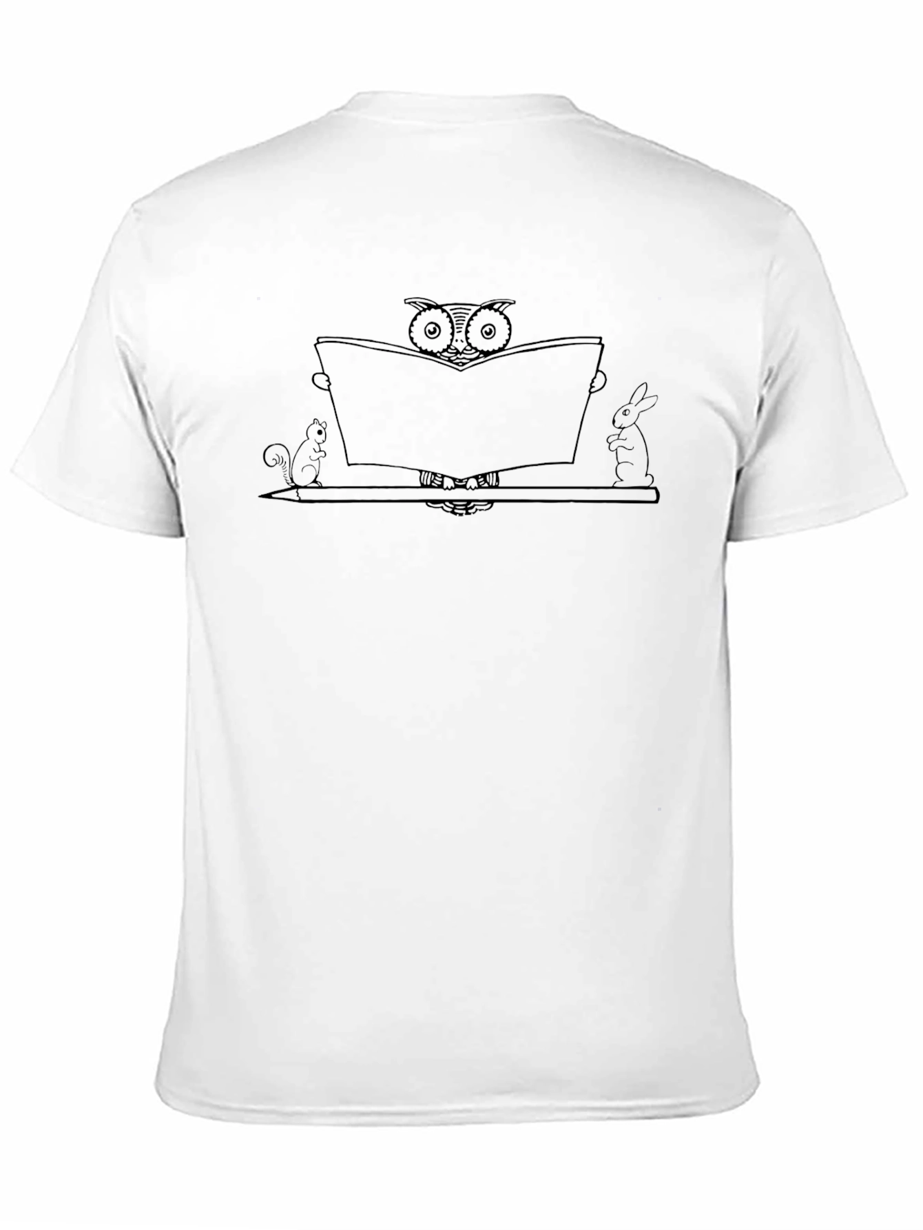 Owl Reading Book Graphic Tee