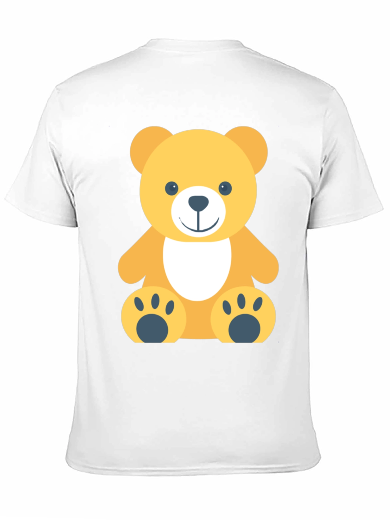 Cute Teddy Bear Graphic Black T-Shirt