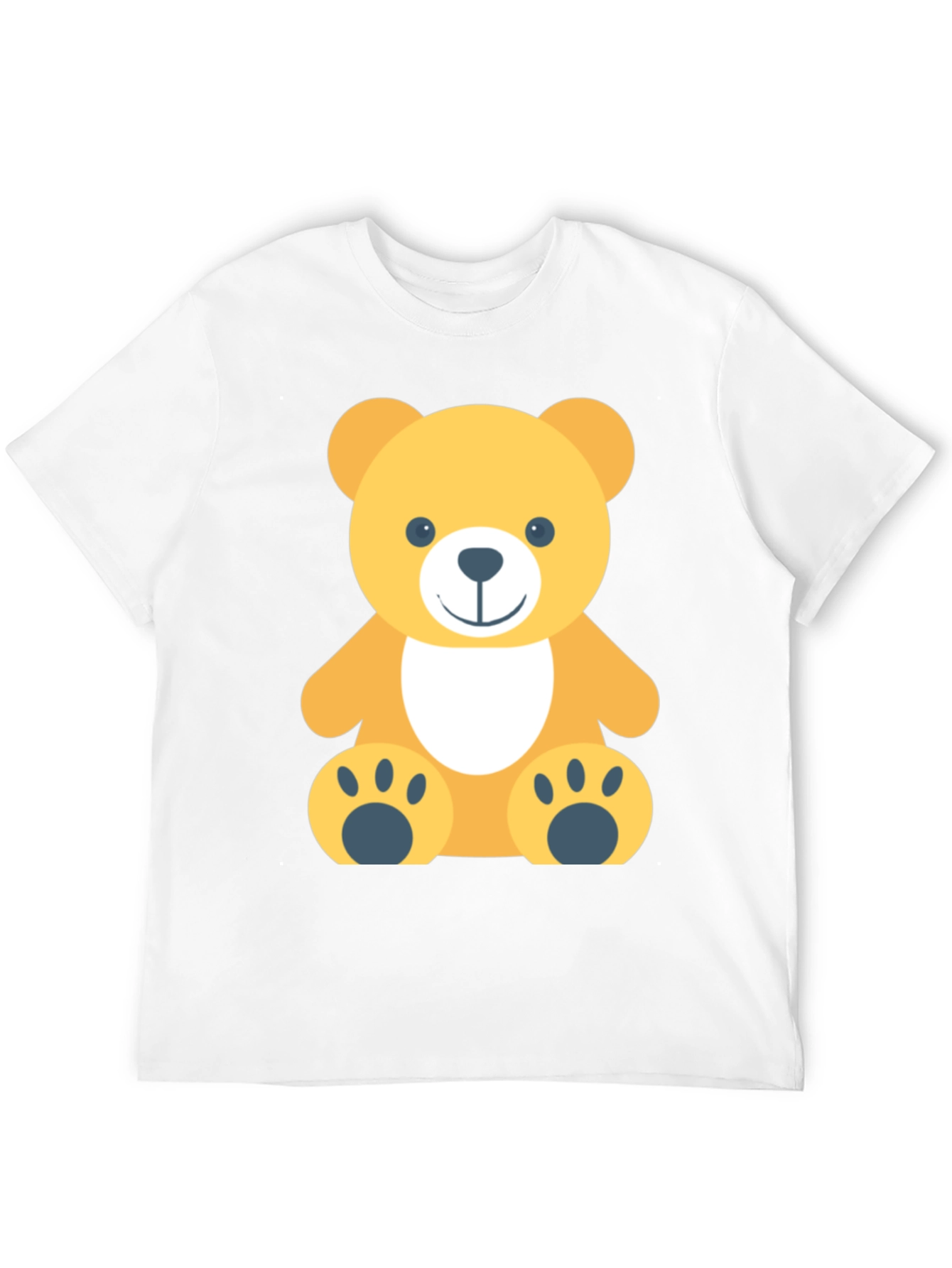 Cute Teddy Bear Graphic Black T-Shirt