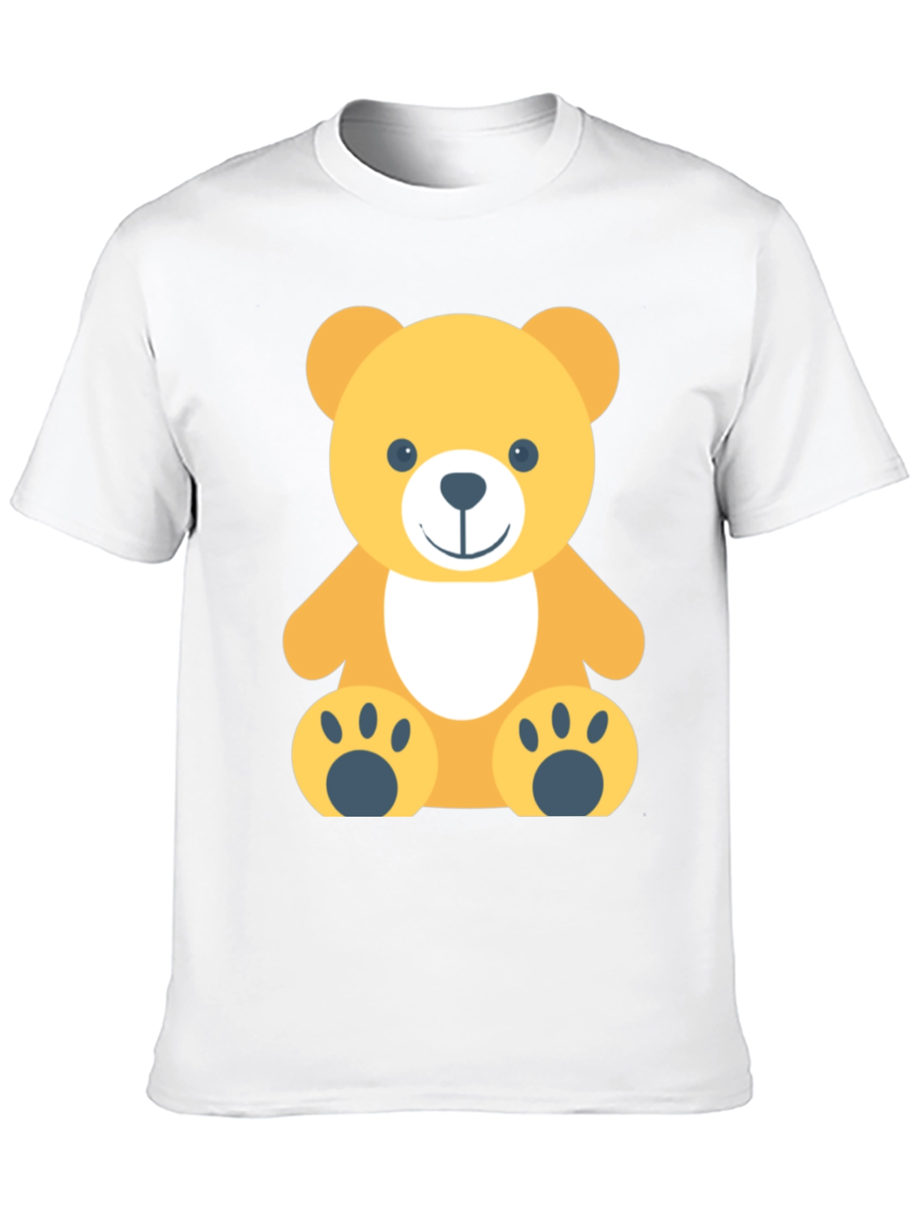 Cute Teddy Bear Graphic Black T-Shirt
