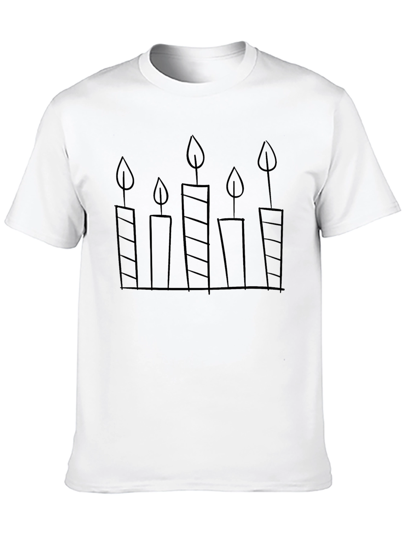 Candle Graphic T-Shirt Black Cotton Tee