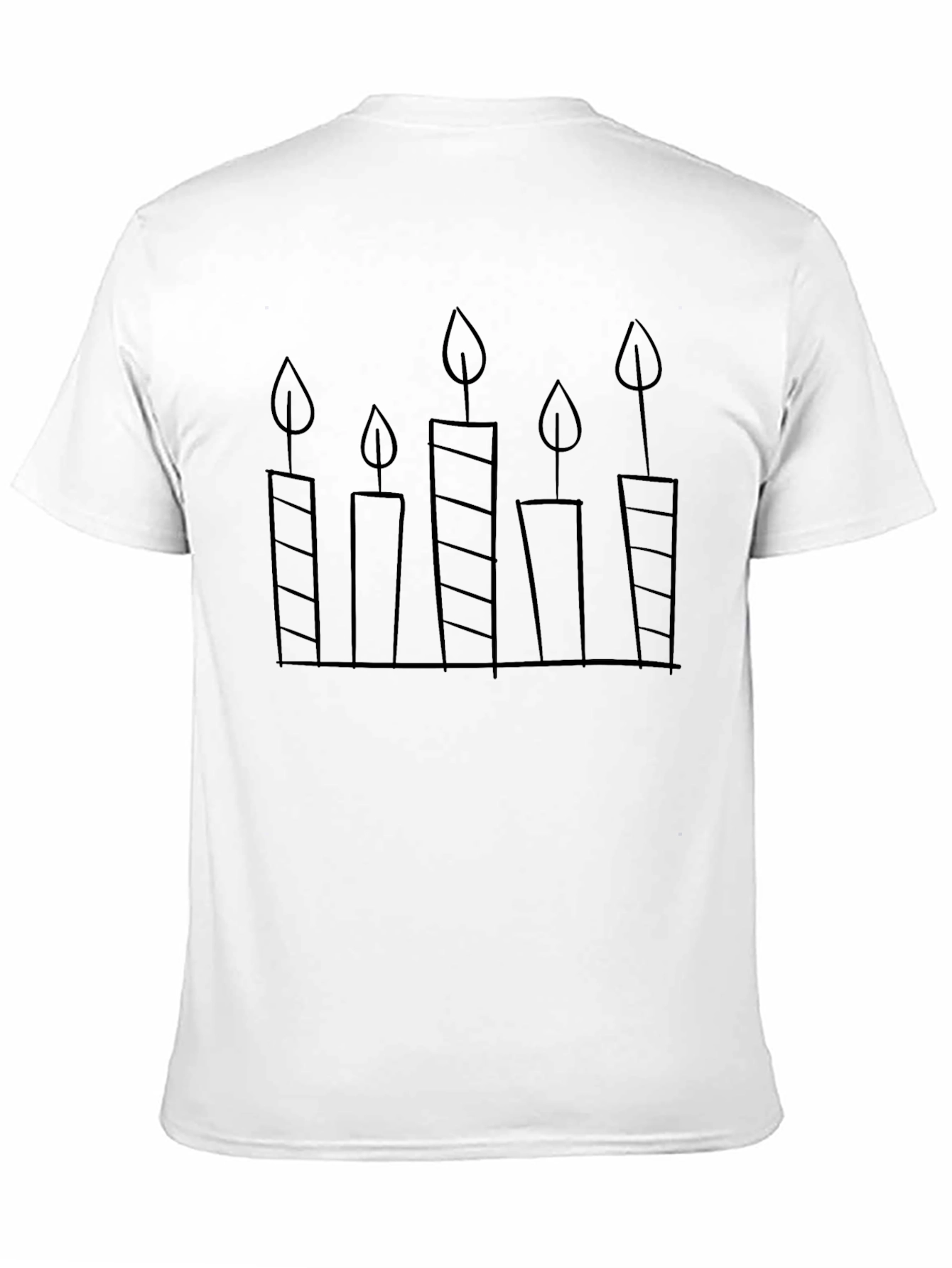 Candle Graphic T-Shirt Black Cotton Tee