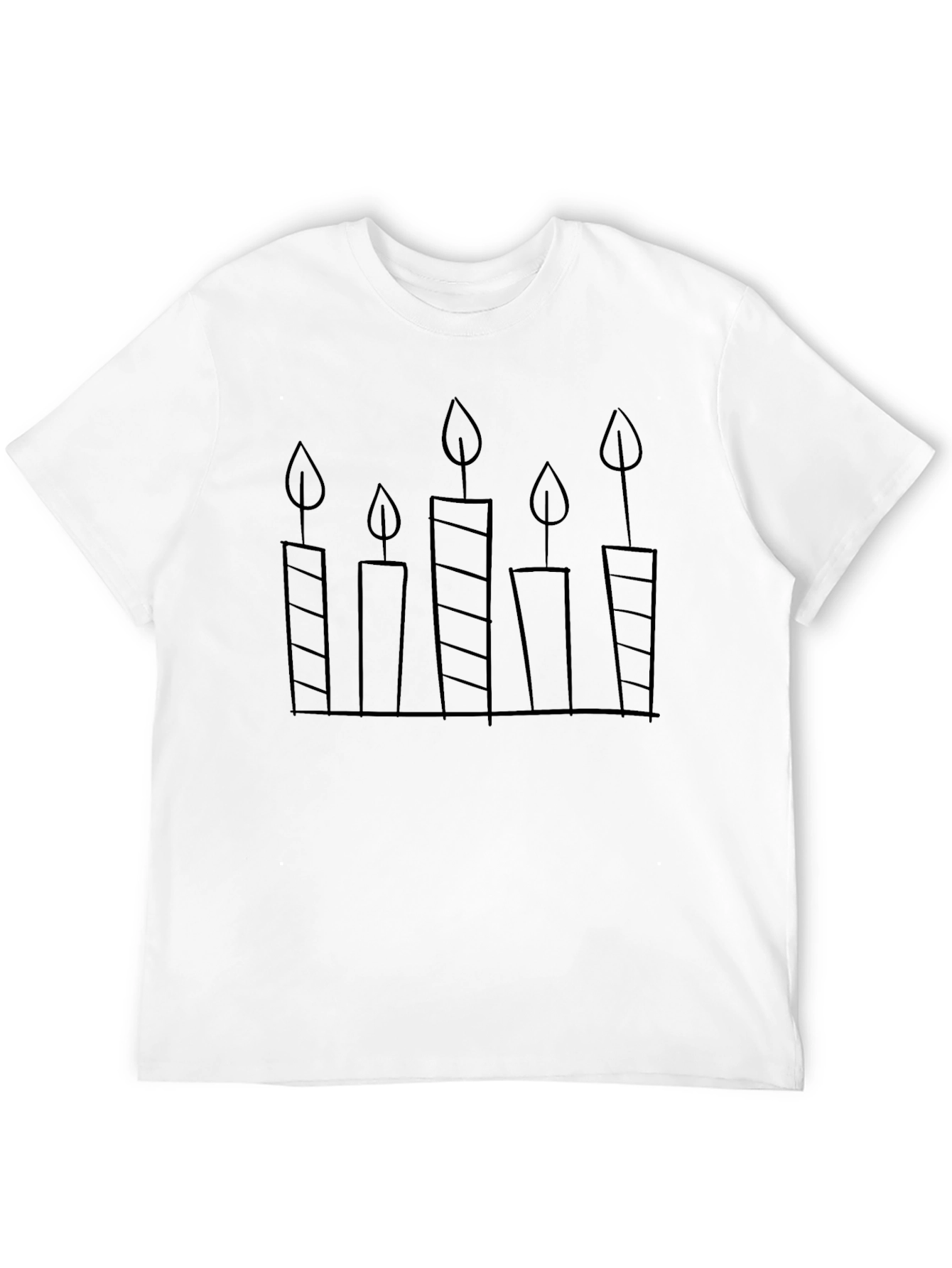 Candle Graphic T-Shirt Black Cotton Tee