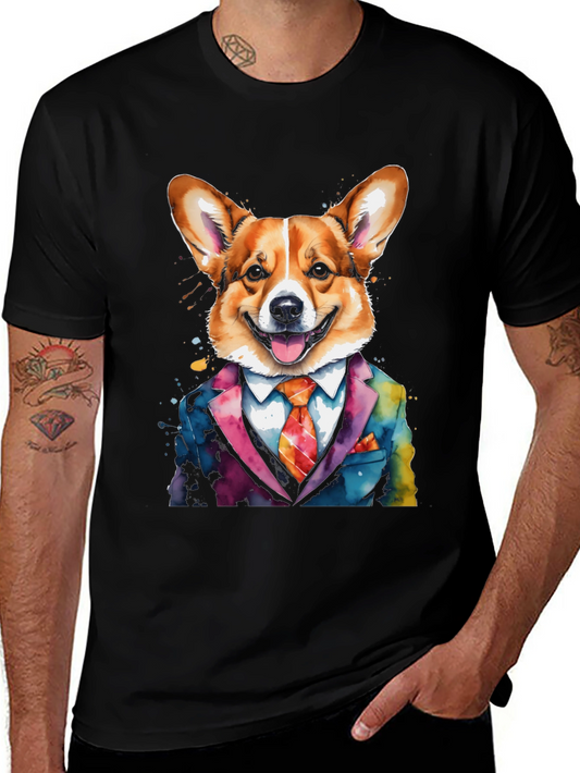 Dapper Dog T-Shirt: Corgi in a Suit!
