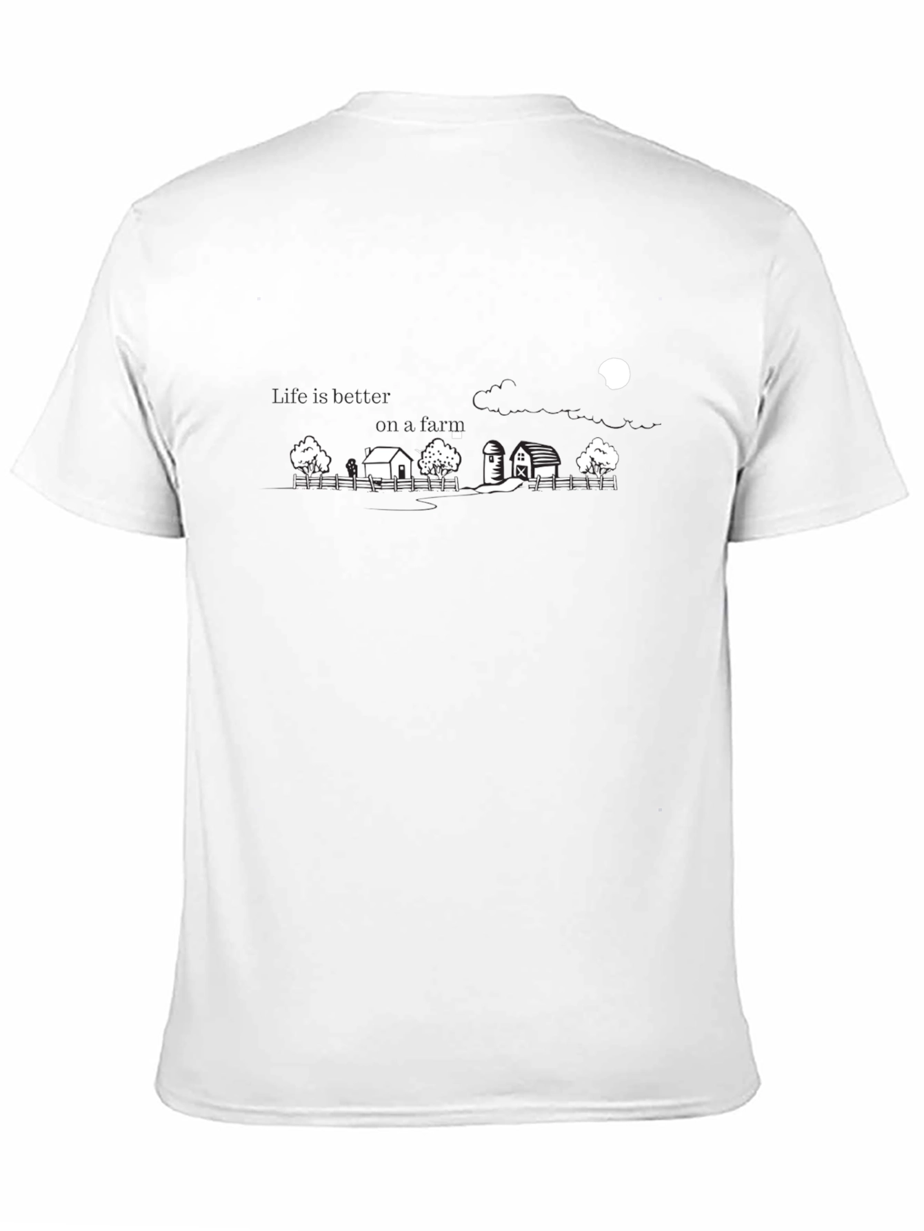 Black Farm Scene Graphic Tee