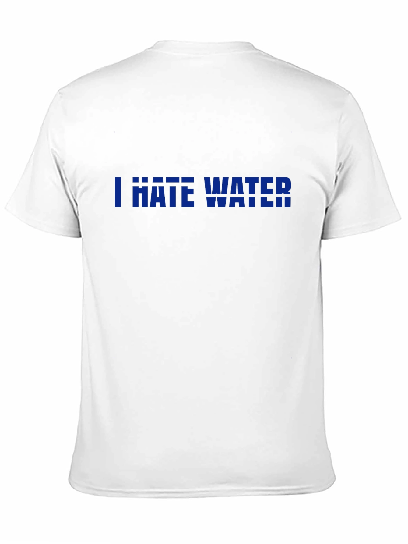 I Hate Water Graphic Print Black T-Shirt