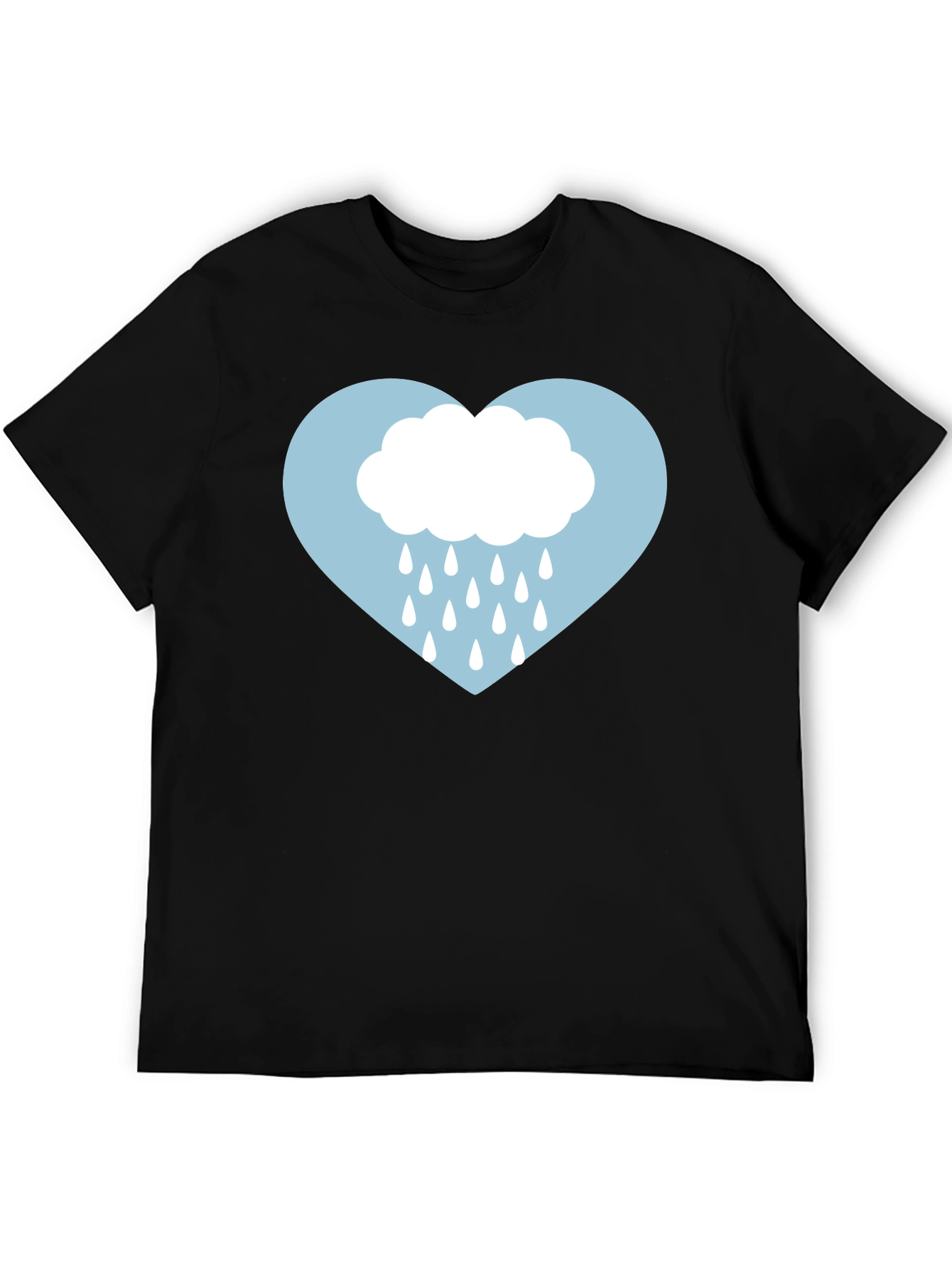 Rainy Heart Graphic Tee - Soft Cotton Comfort