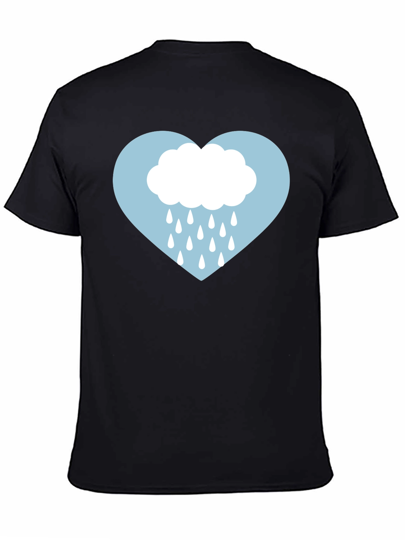 Rainy Heart Graphic Tee - Soft Cotton Comfort