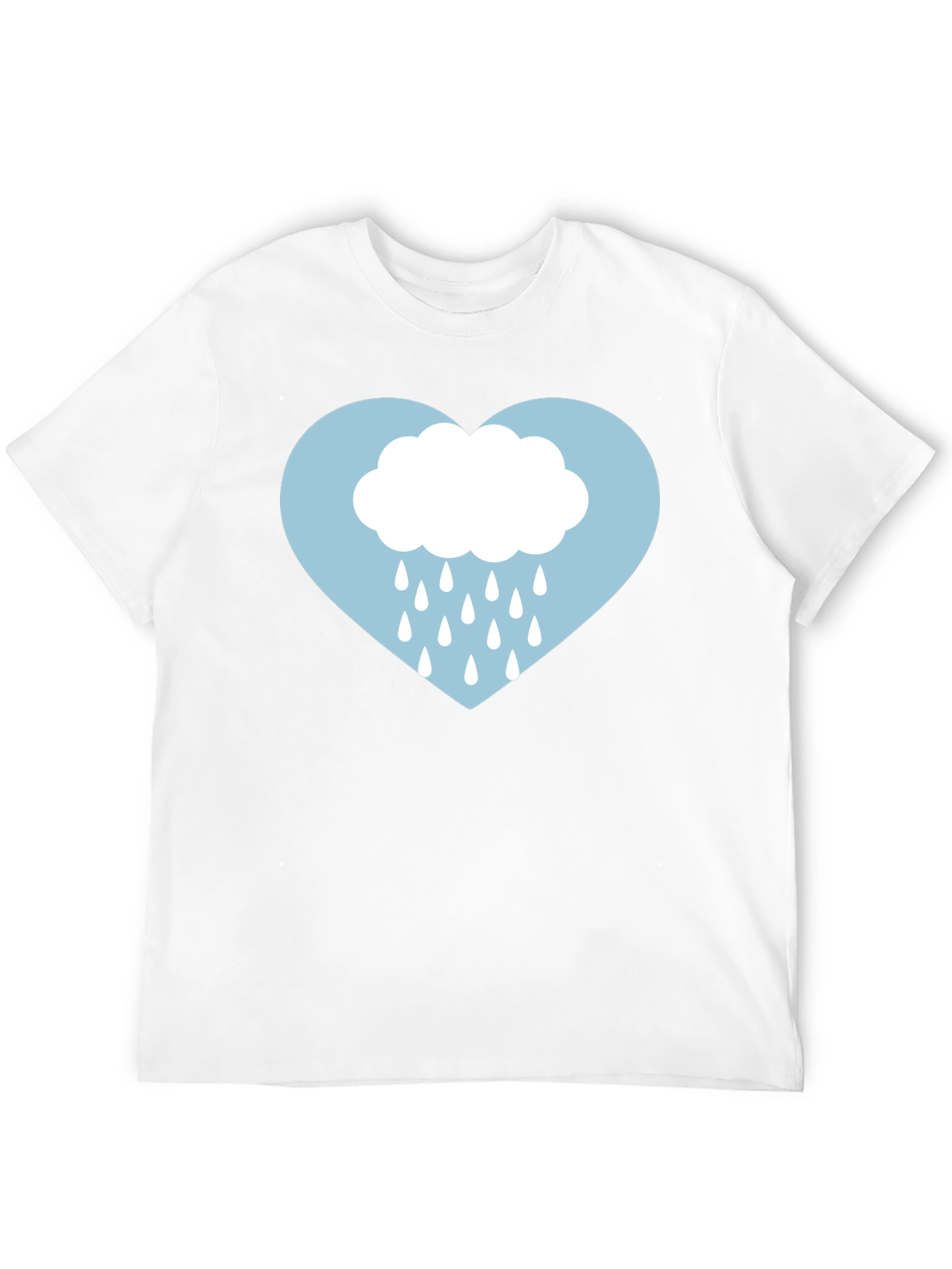 Rainy Heart Graphic Tee - Soft Cotton Comfort