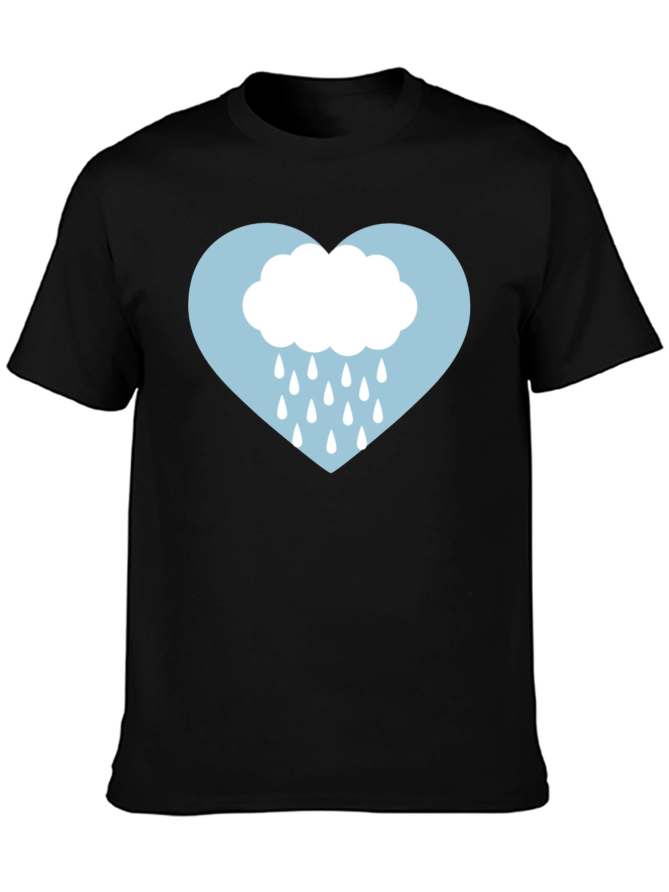 Rainy Heart Graphic Tee - Soft Cotton Comfort