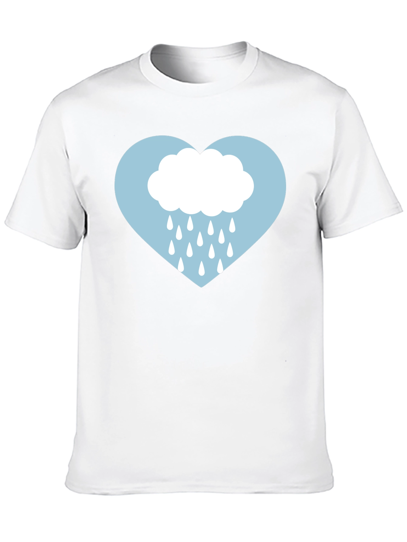 Rainy Heart Graphic Tee - Soft Cotton Comfort