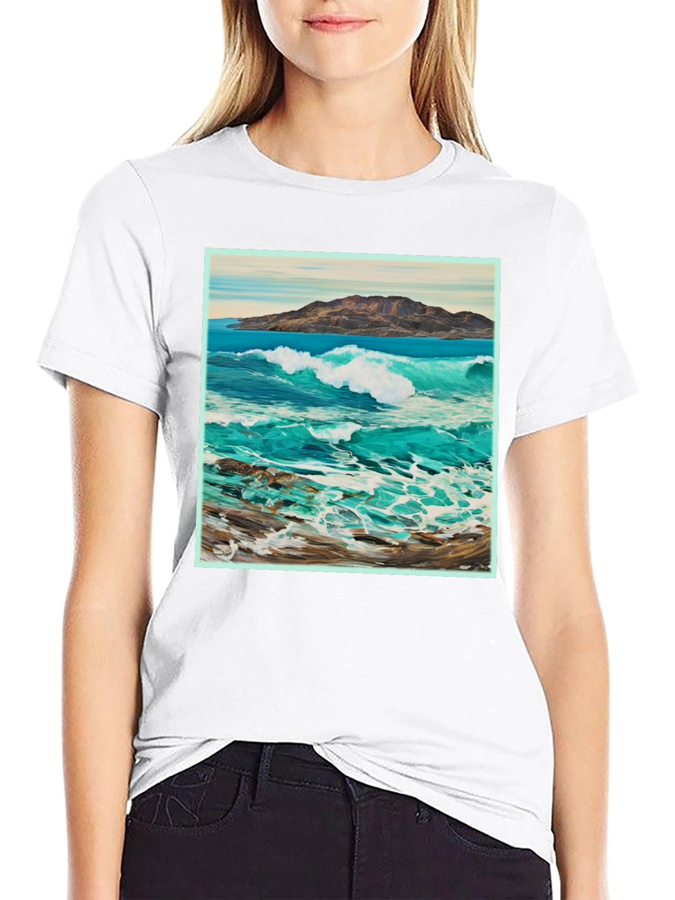 Ocean Wave Graphic Tee - Stylish Comfort