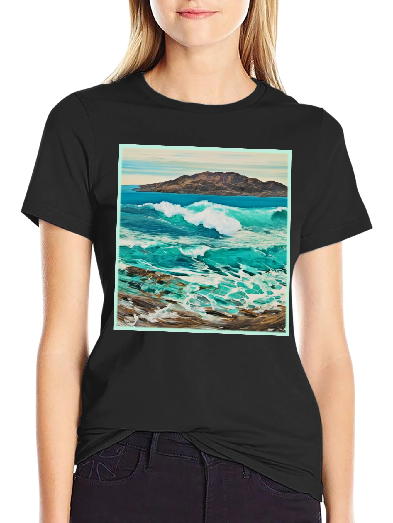 Ocean Wave Graphic Tee - Stylish Comfort