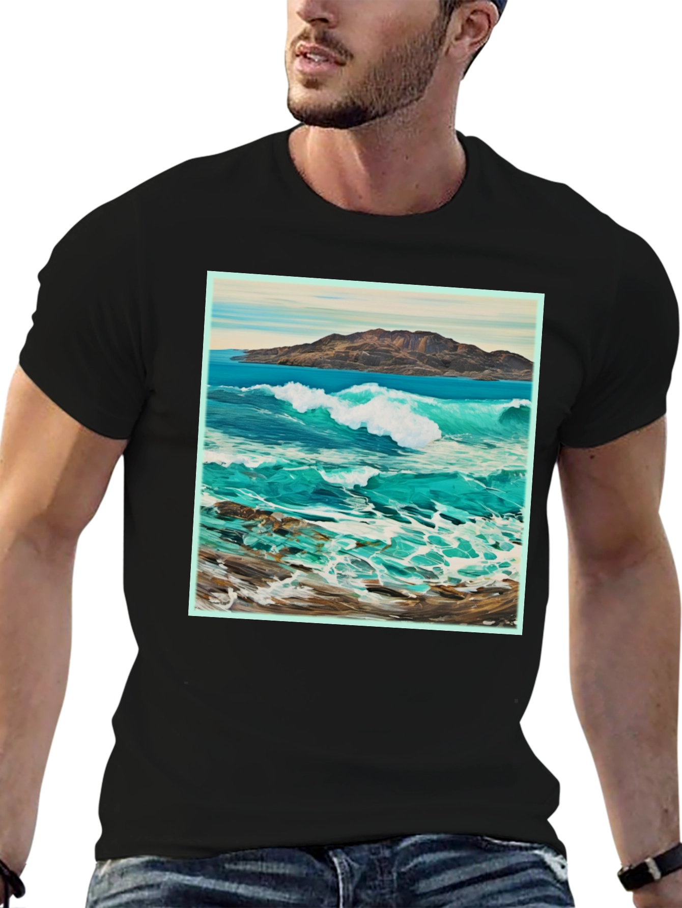 Ocean Wave Graphic Tee - Stylish Comfort
