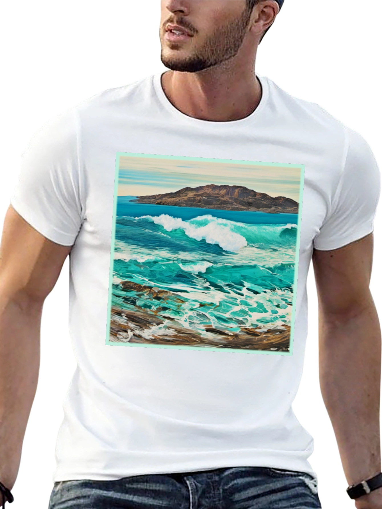 Ocean Wave Graphic Tee - Stylish Comfort