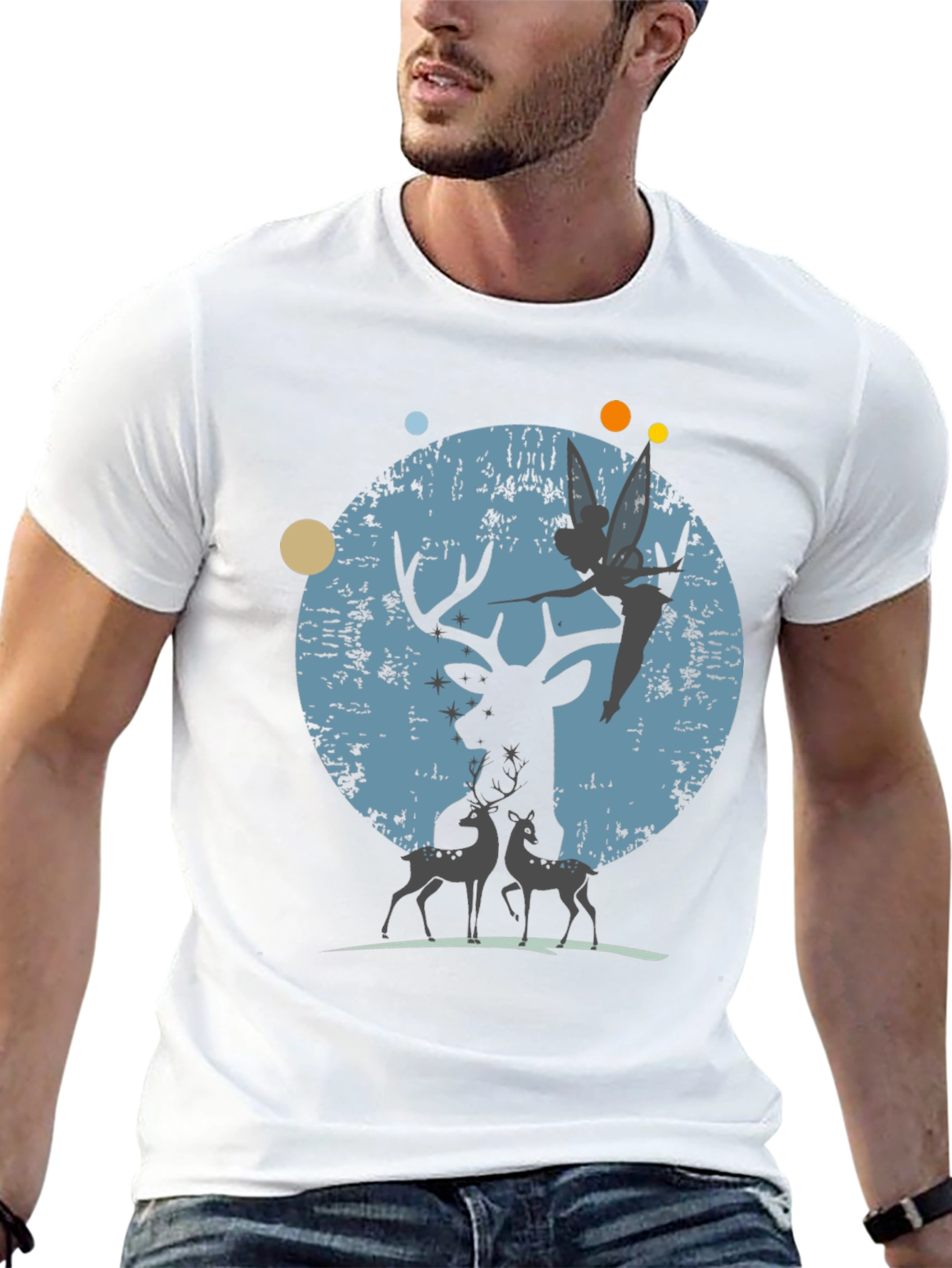 Deer & Fairy Graphic T-Shirt