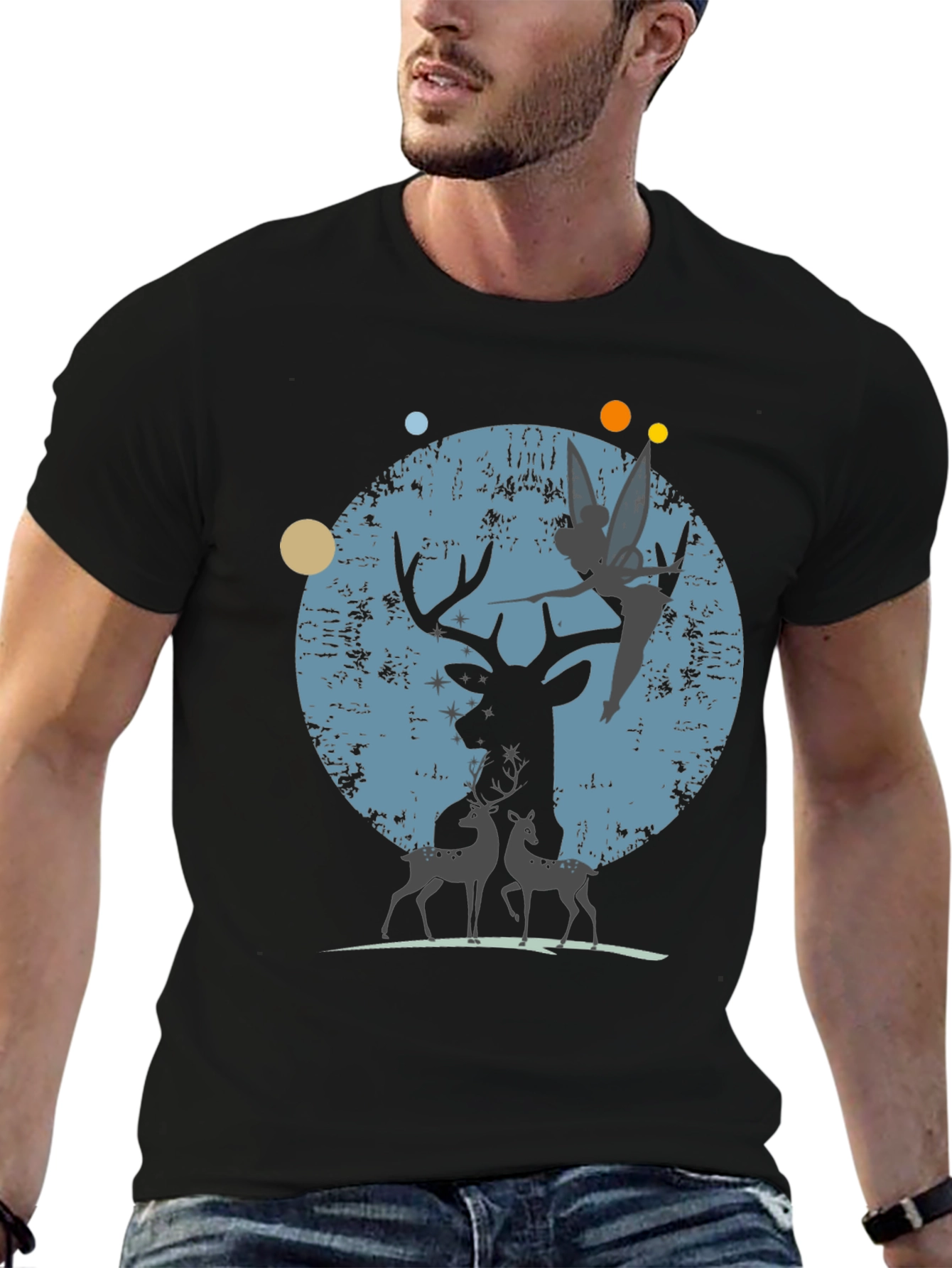 Deer & Fairy Graphic T-Shirt