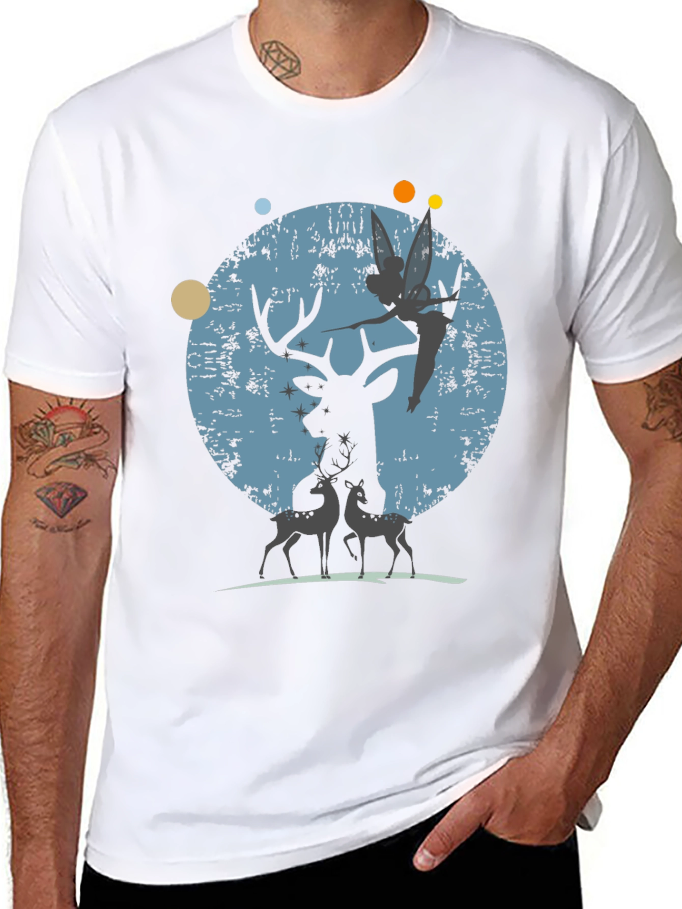 Deer & Fairy Graphic T-Shirt