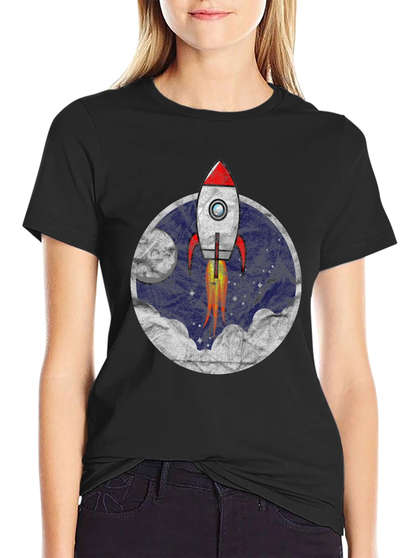 Rocket Launch T-Shirt - Retro Space Tee