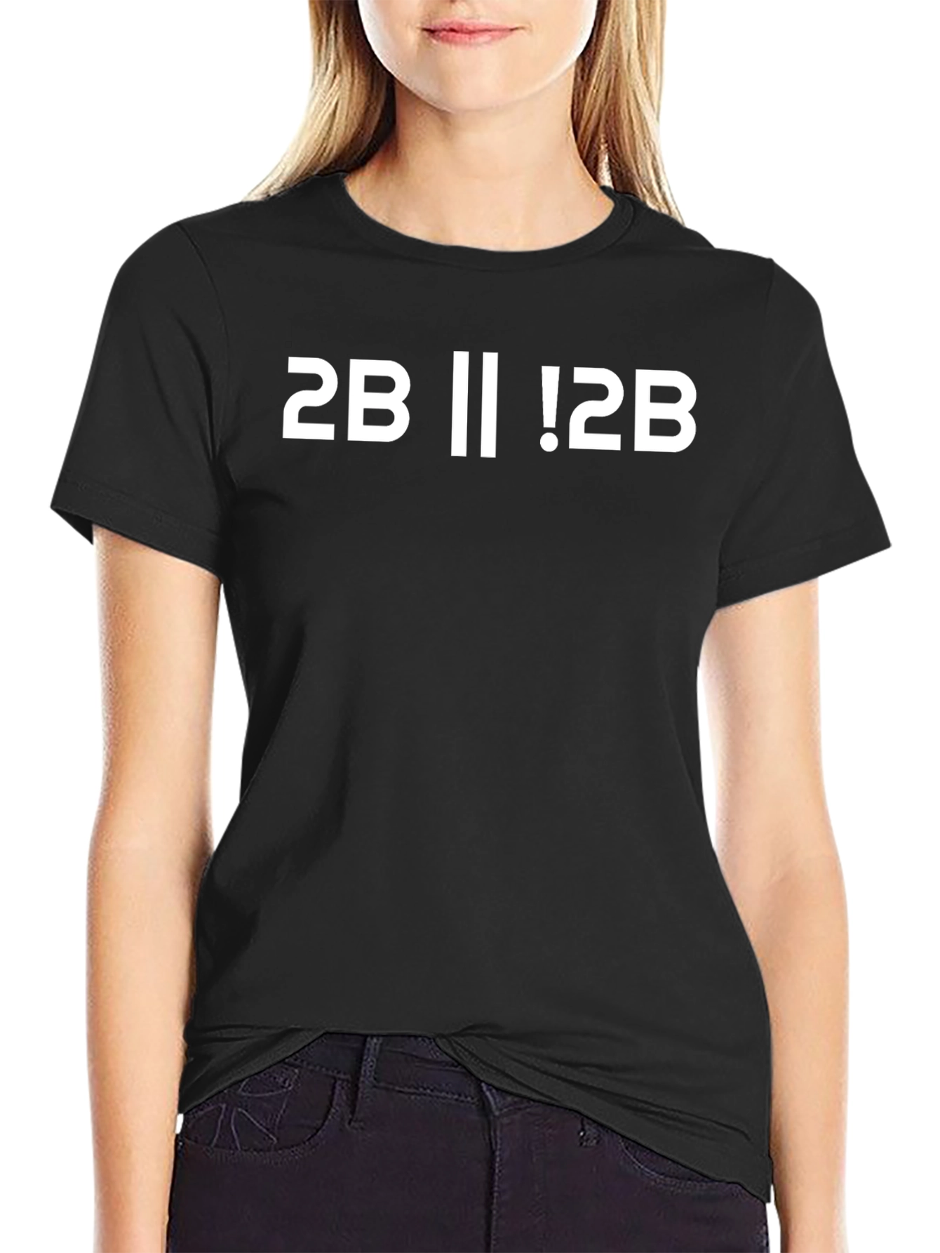 2B or Not 2B T-Shirt - Black Cotton