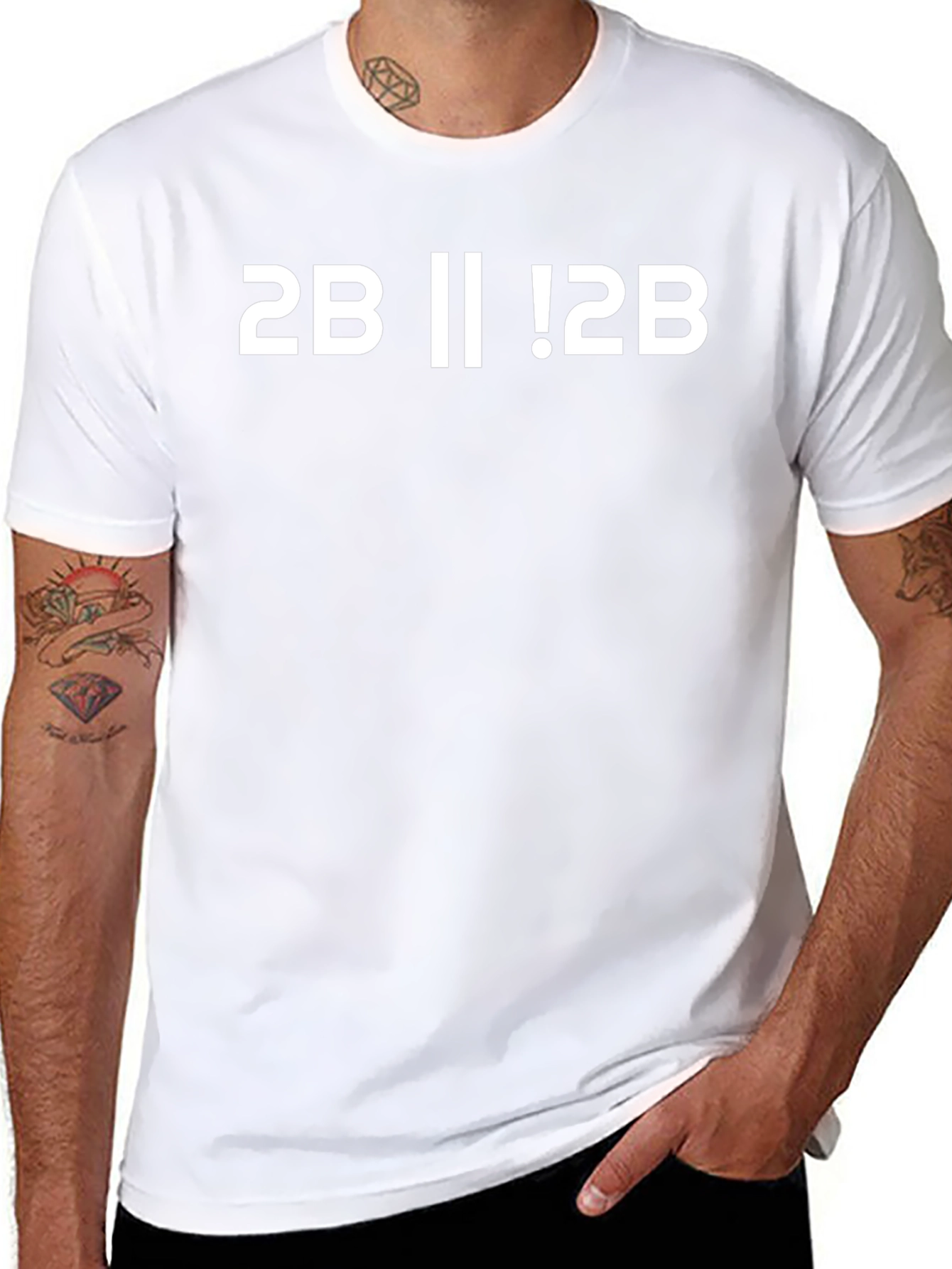2B or Not 2B T-Shirt - Black Cotton