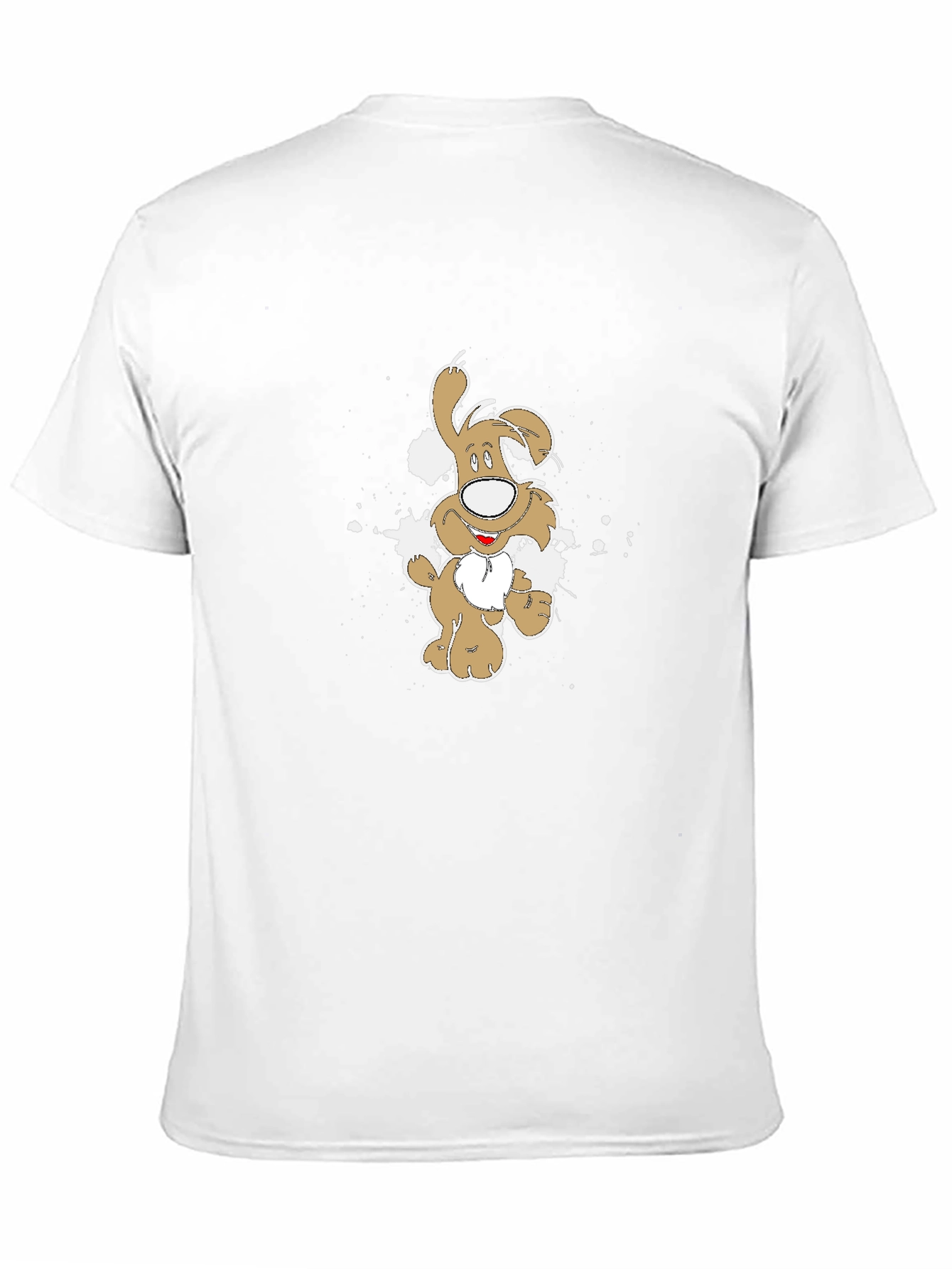 Cartoon Dog Graphic Tee - Mens Black T-Shirt