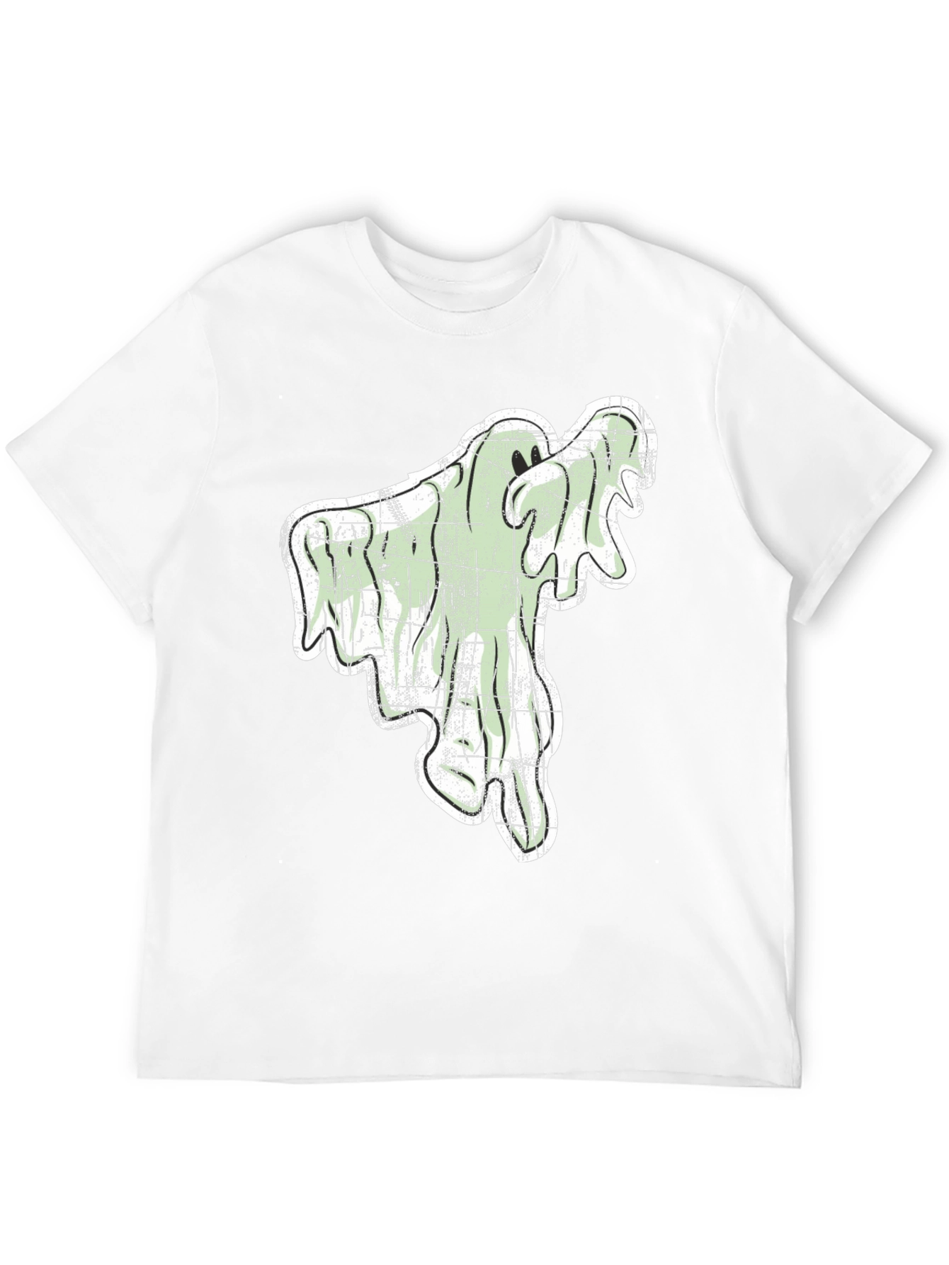Spooky Season Ghost Graphic Tee - Black
