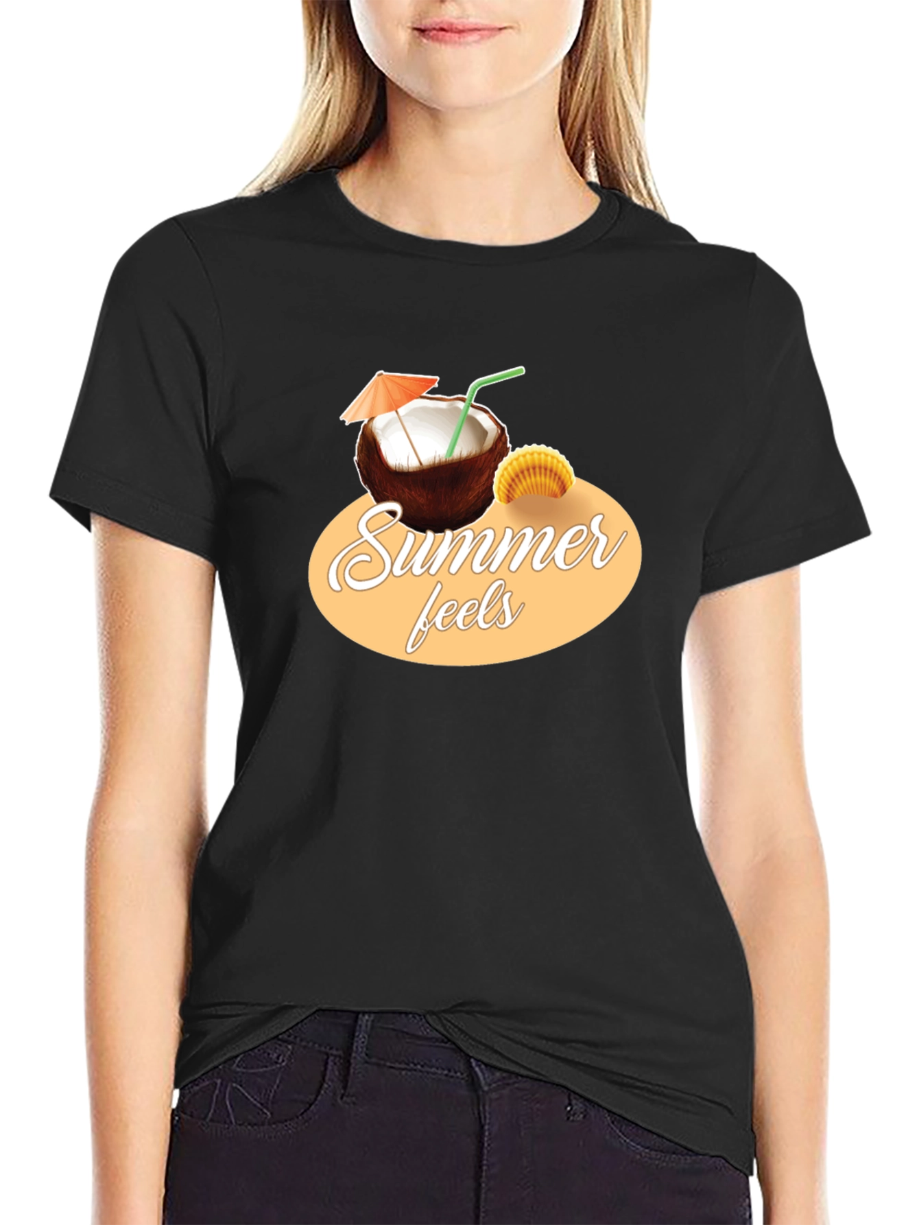 Summer Feels T-Shirt - Coconut Graphic Tee