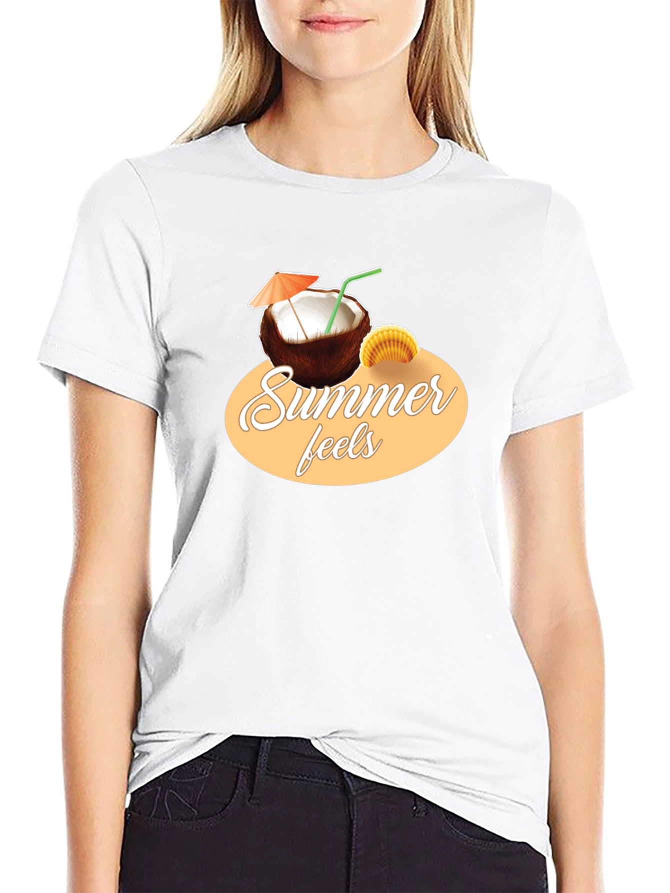 Summer Feels T-Shirt - Coconut Graphic Tee
