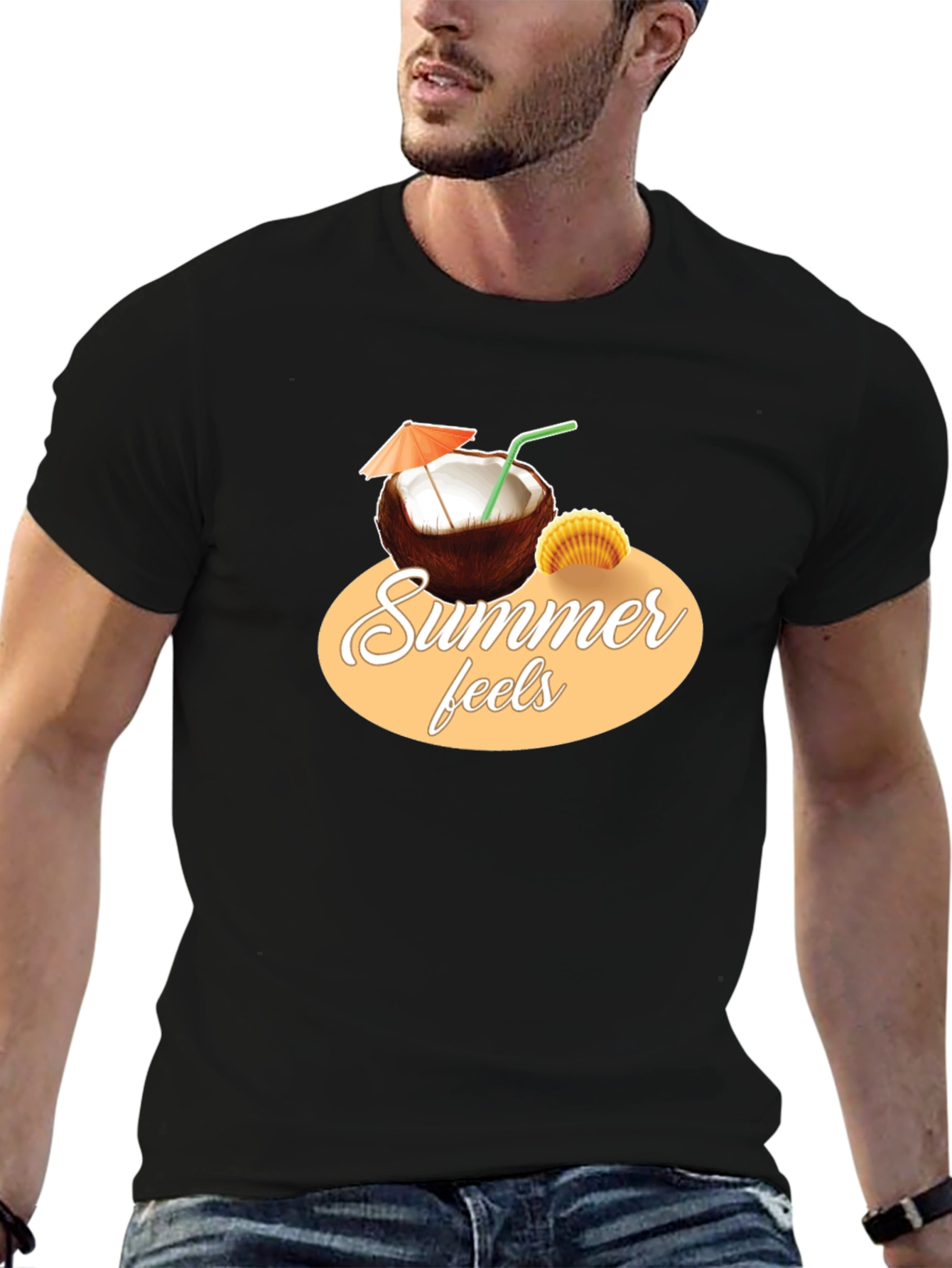 Summer Feels T-Shirt - Coconut Graphic Tee