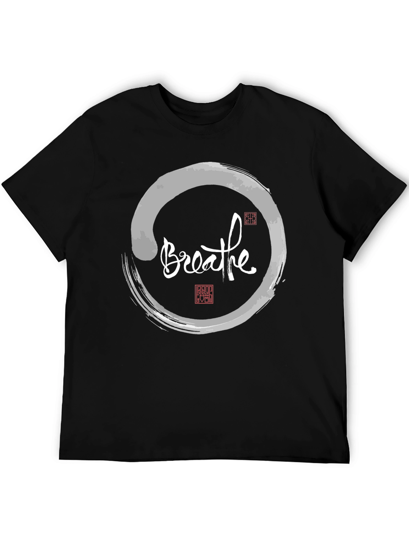 Breathe Zen Circle T-Shirt - Stylish Meditative Design