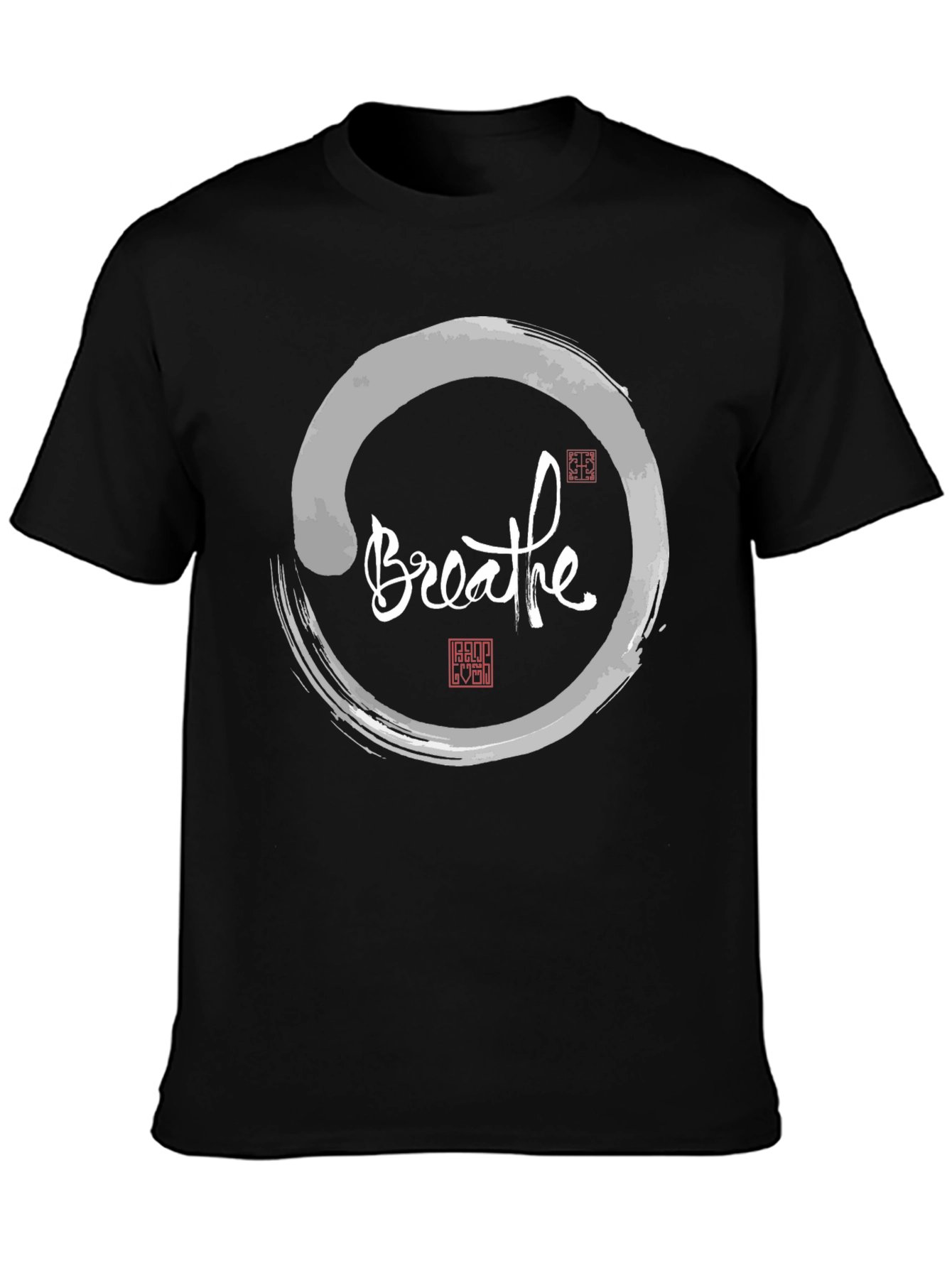 Breathe Zen Circle T-Shirt - Stylish Meditative Design