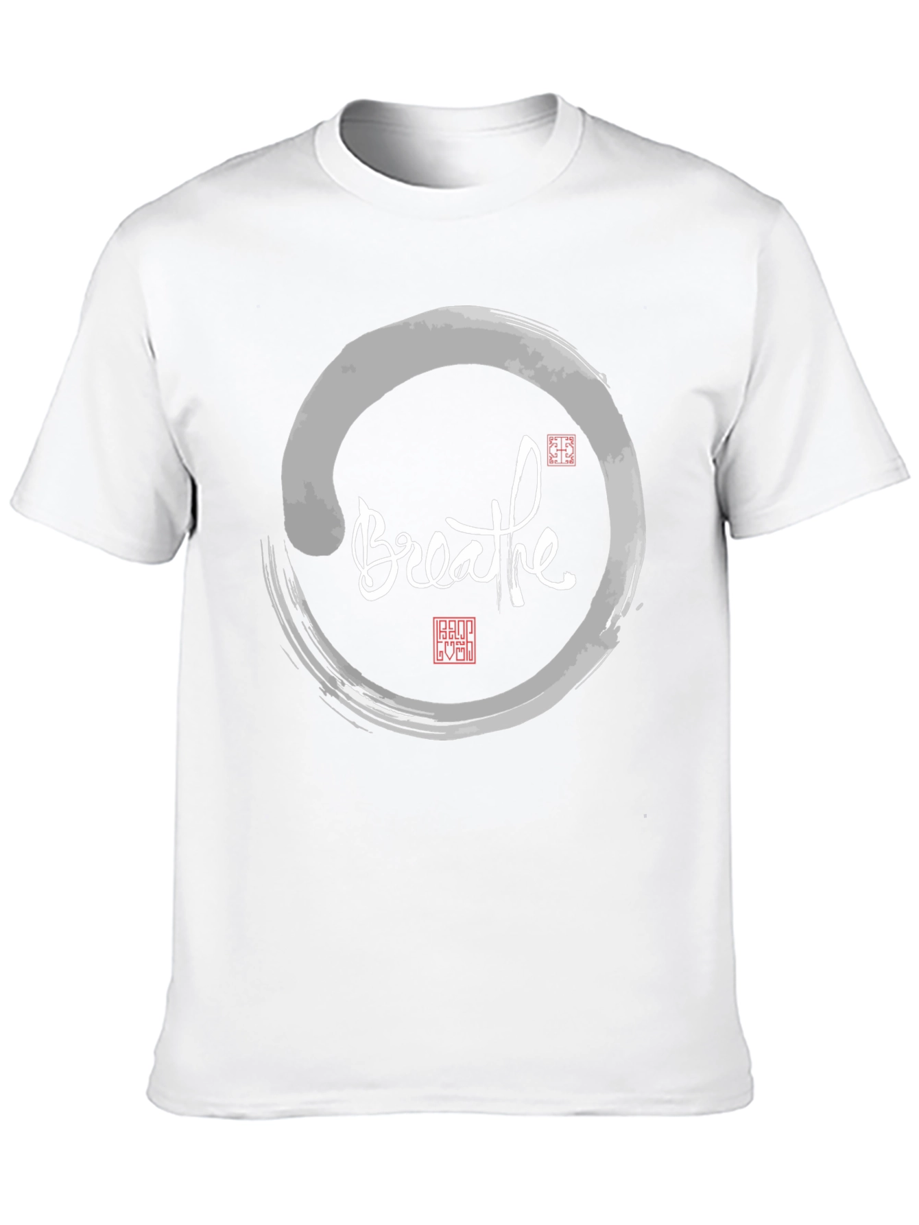 Breathe Zen Circle T-Shirt - Stylish Meditative Design