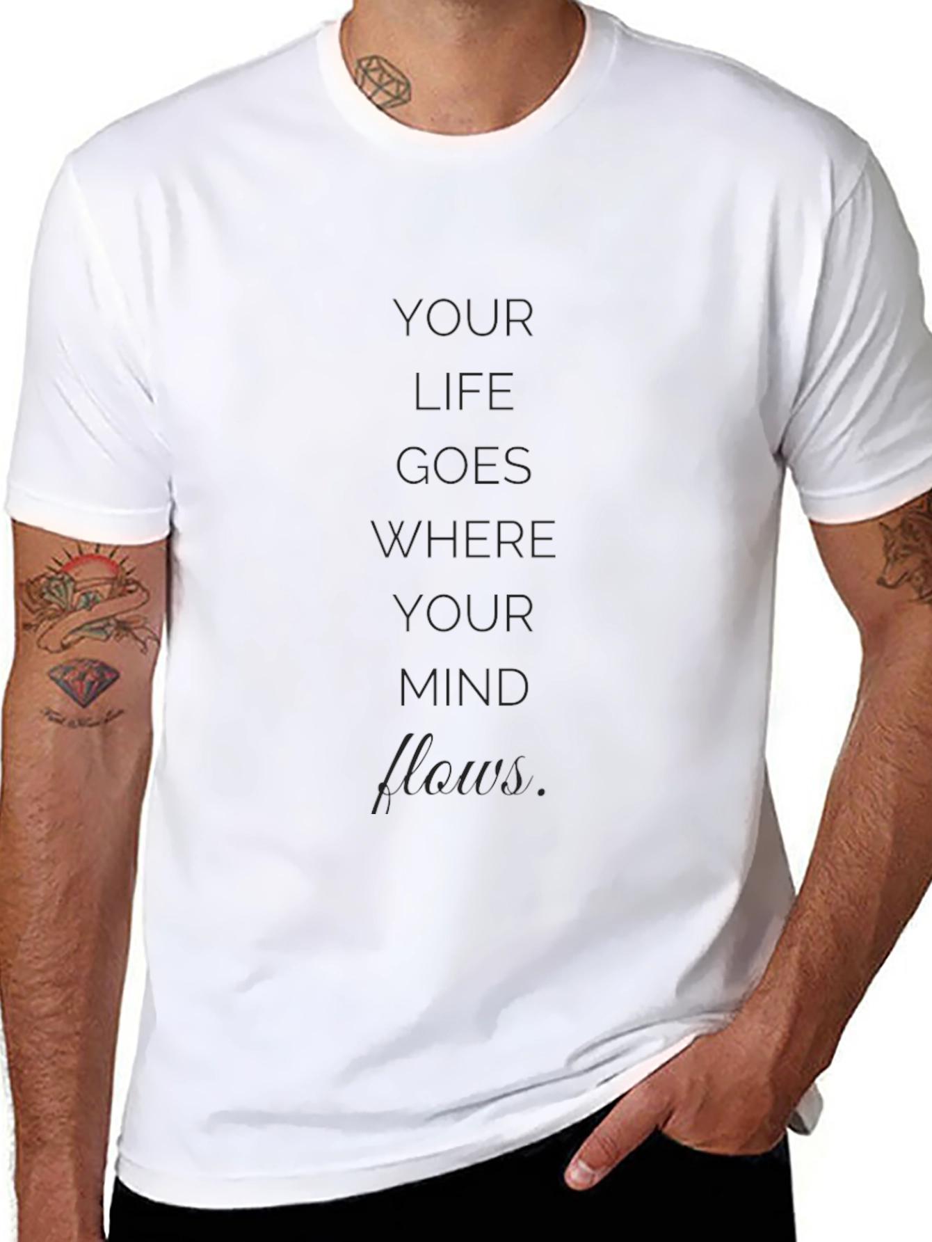 Inspirational Mind Flows Black T-Shirt