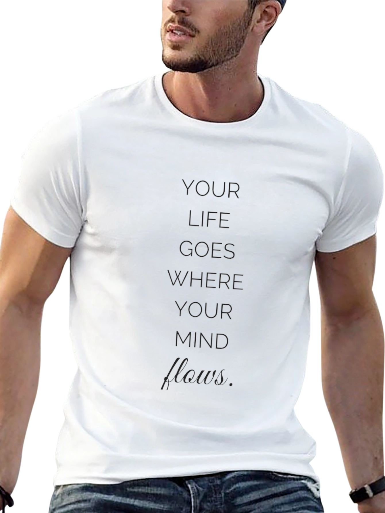 Inspirational Mind Flows Black T-Shirt